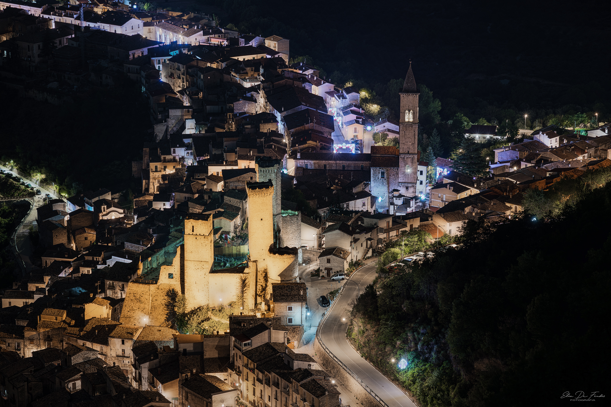 Pacentro dalla strada del Passo di San Leonardo