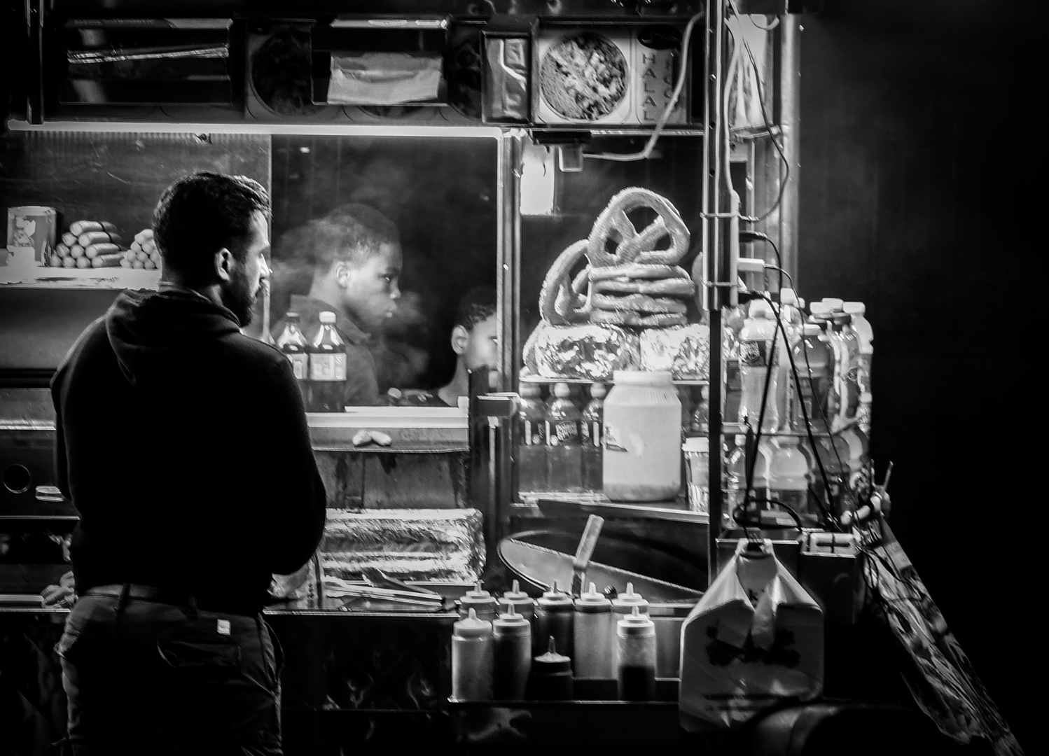 Hot-dog seller