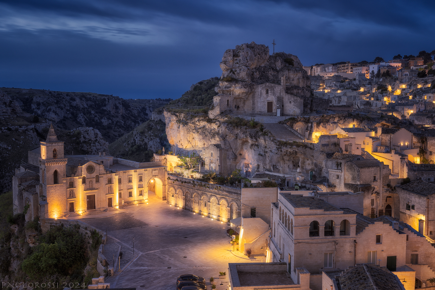 Matera before sunrise.