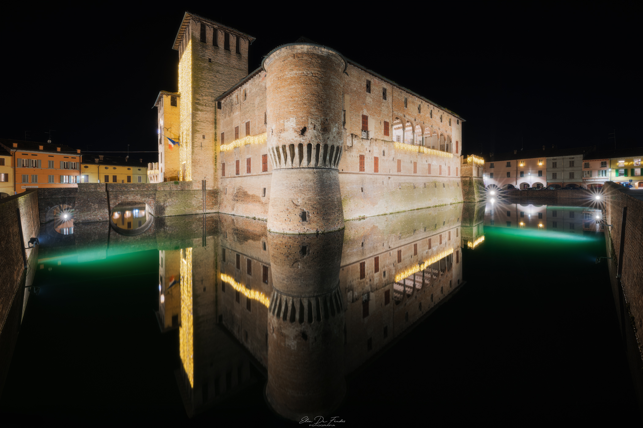 Fontanellato Castle at night