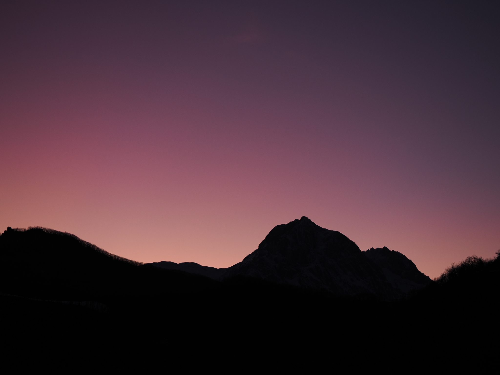 Tramonto sul Gran Sasso da Castelli (te)
