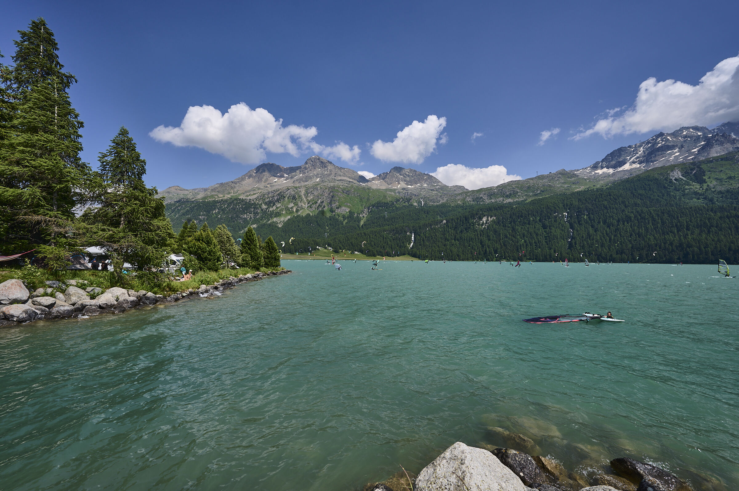 Lago di Silvaplana, Svizzera, luglio 2024