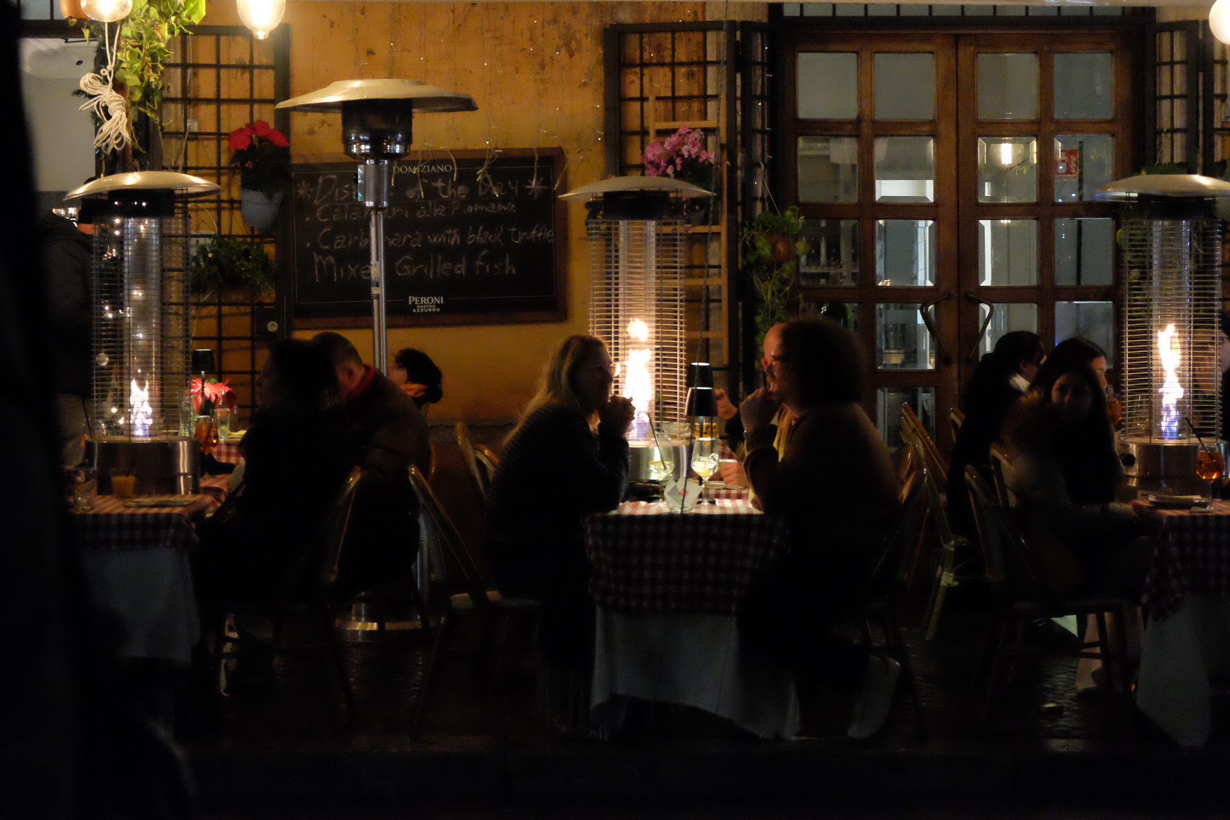 Dinner in the warmth of Rome