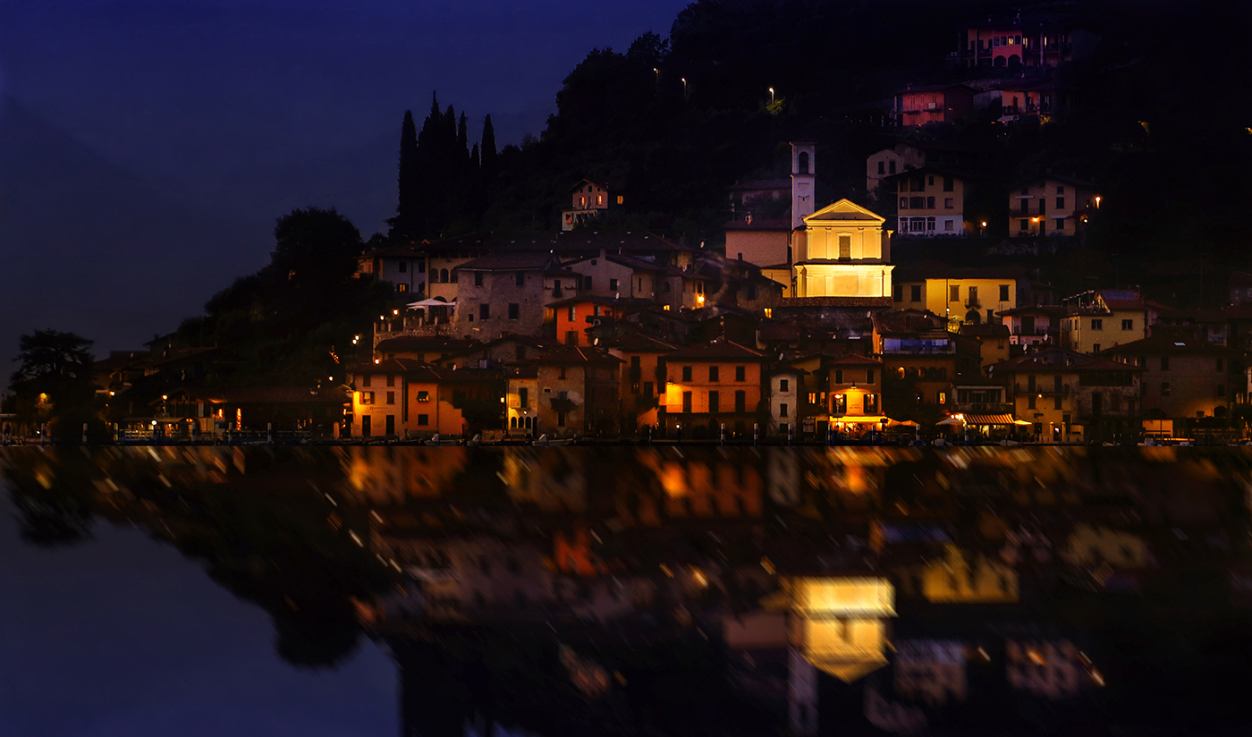 Evening falls on the lake...
