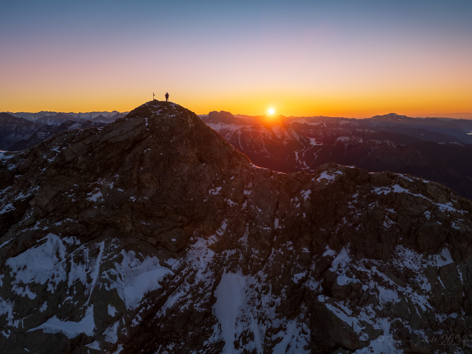 Sunrise over the Orobie