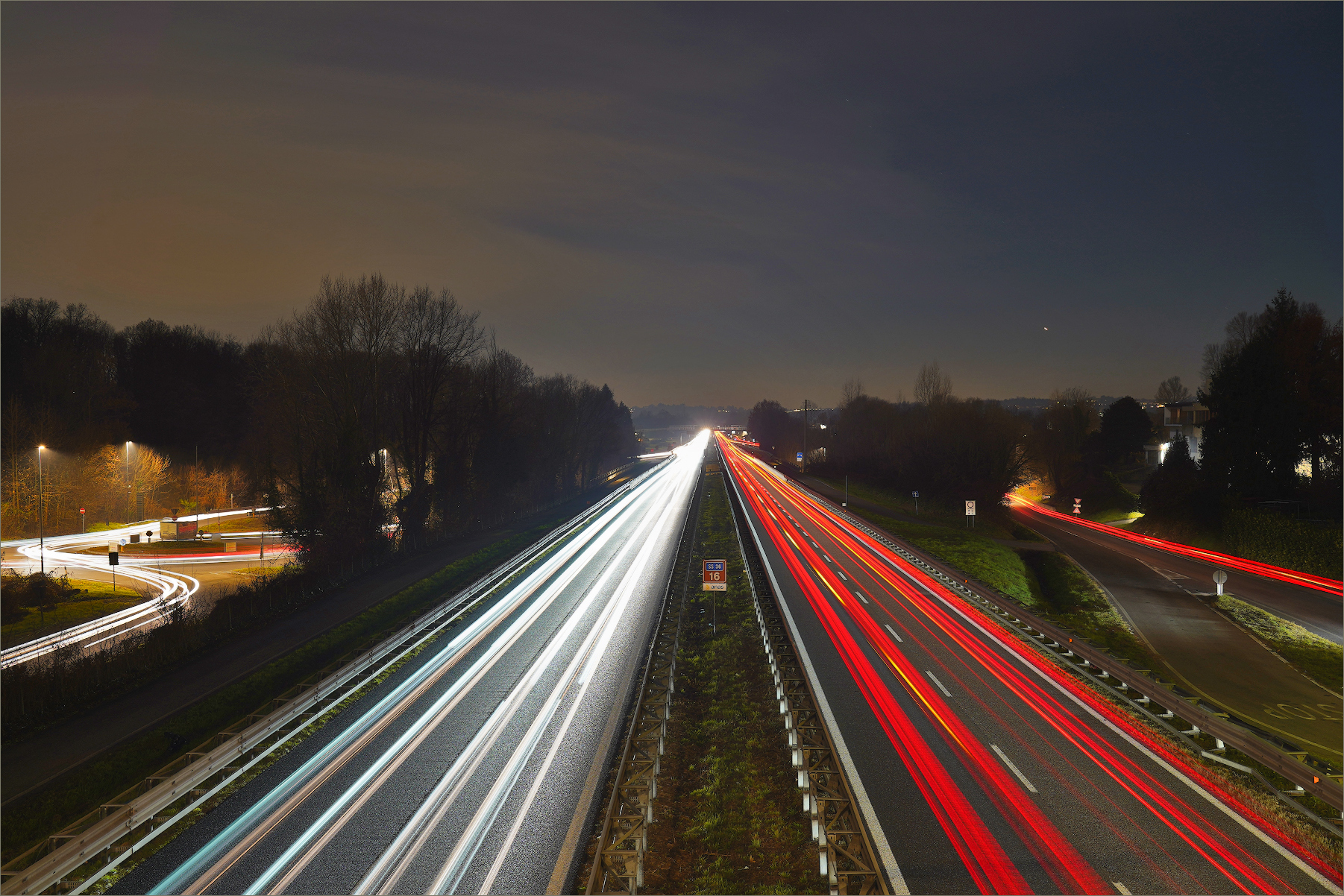 ss36 vista dal ponte tra Tabiago e Nibbiono