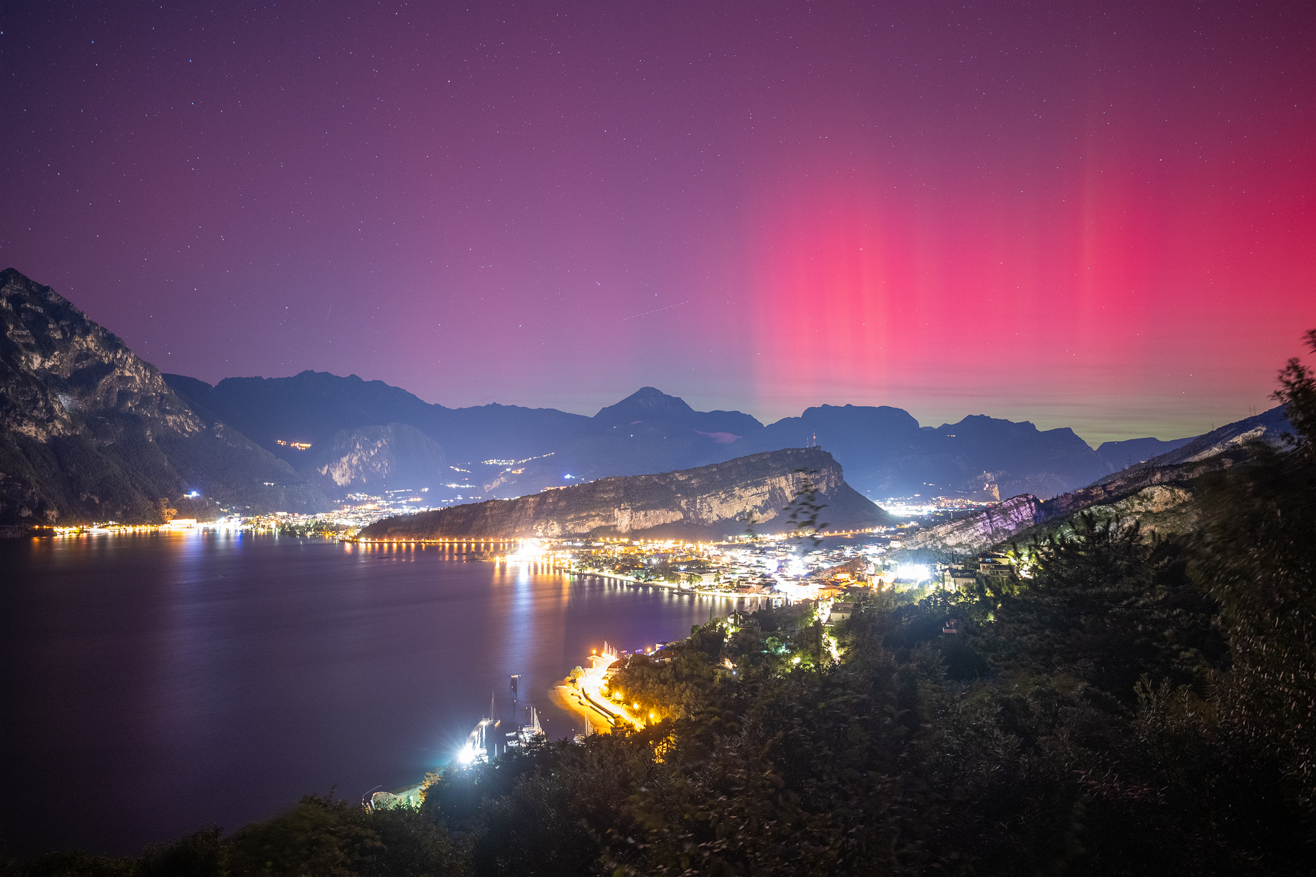 The Northern Lights on Garda Trentino