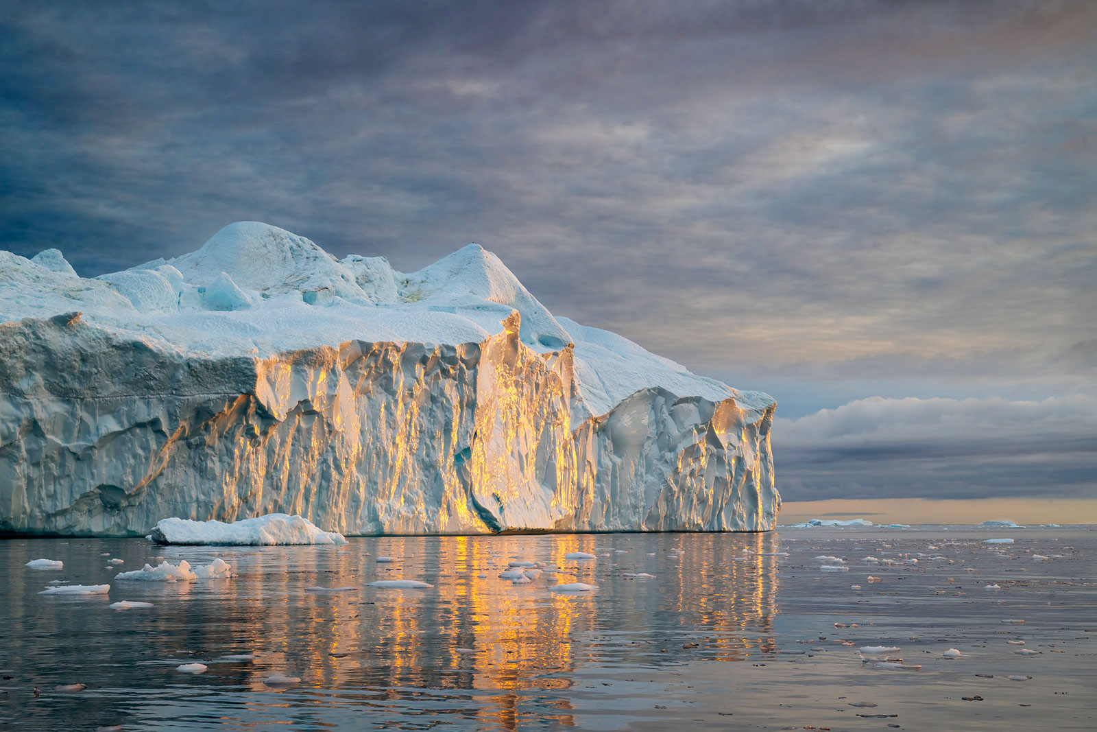 Tramonto a Disko Bay, Groenlandia