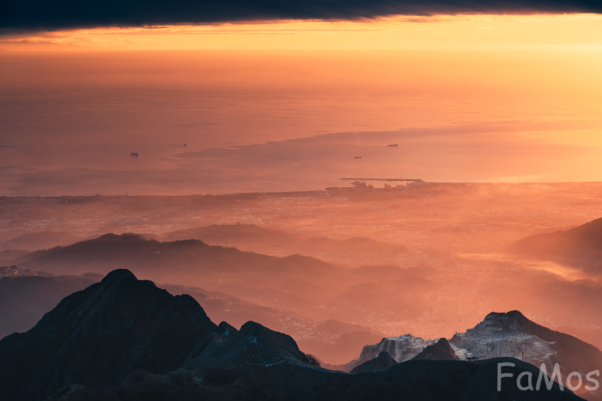 Sunset over Carrara