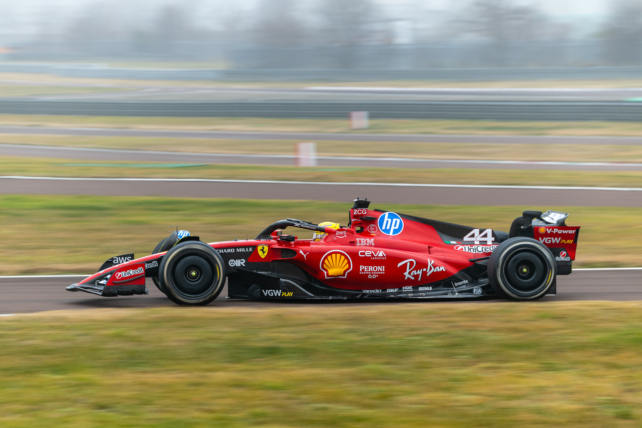 Lewis' first km on the red