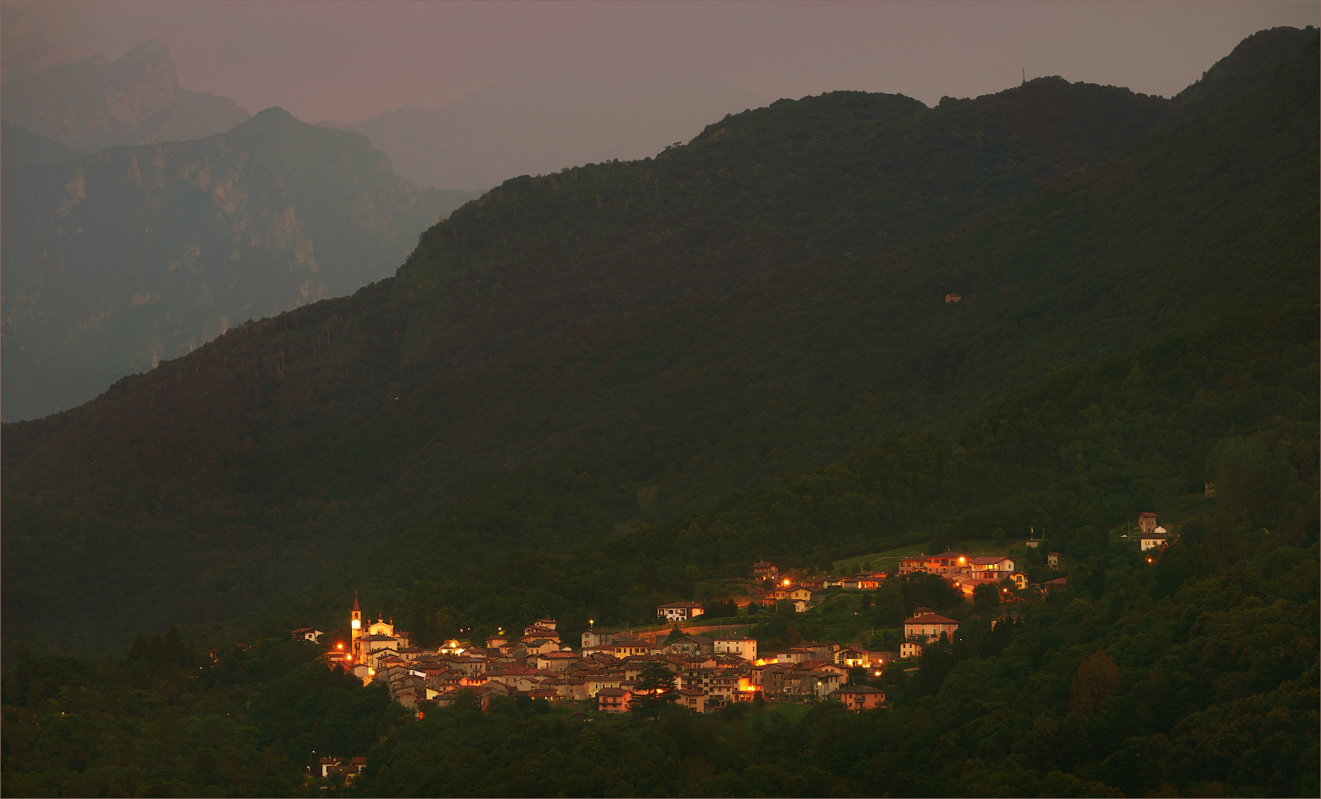view of the village Bene Lario da Cezza, Carlazzo (CO)
