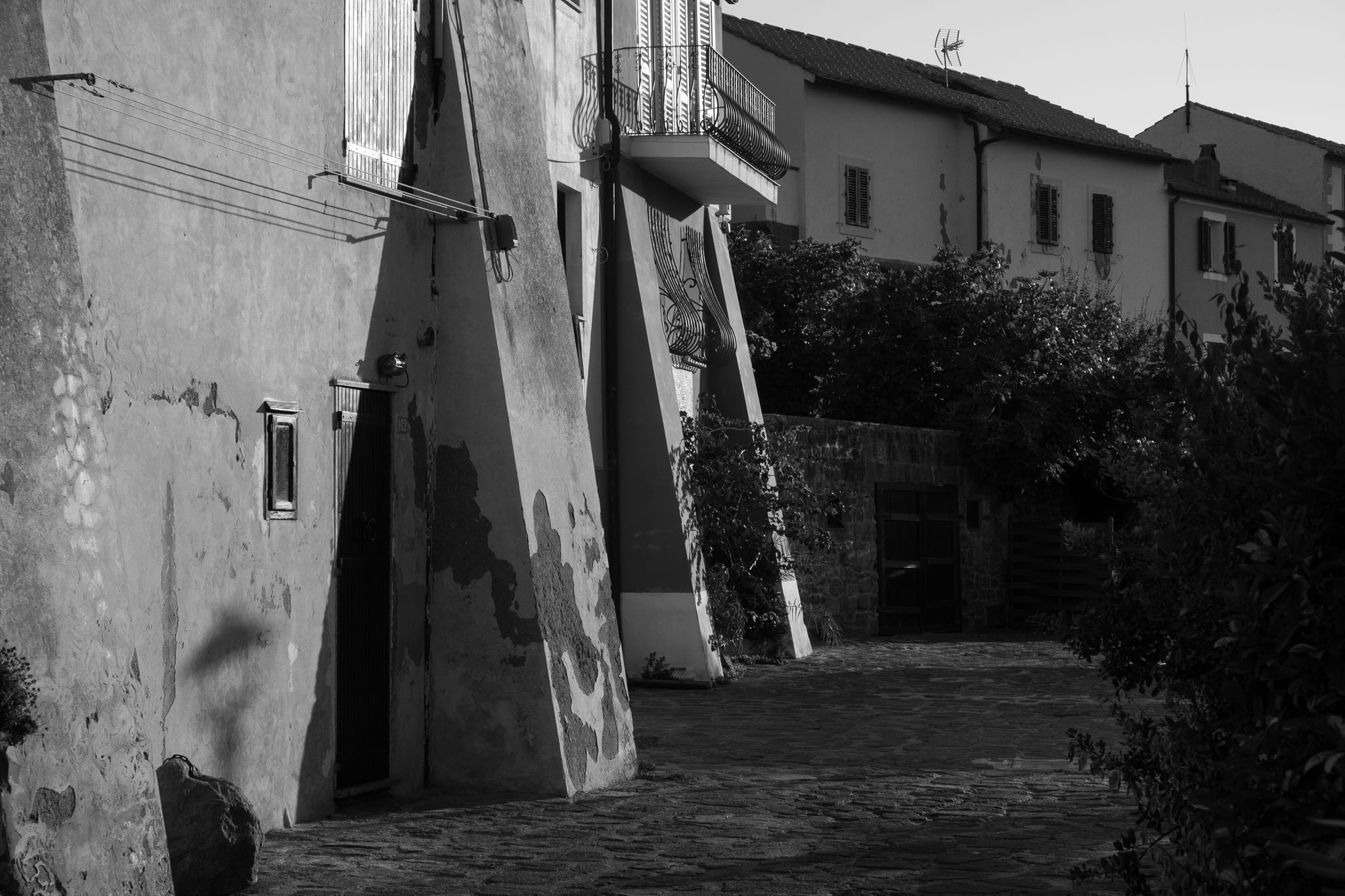 A street in the center of the village