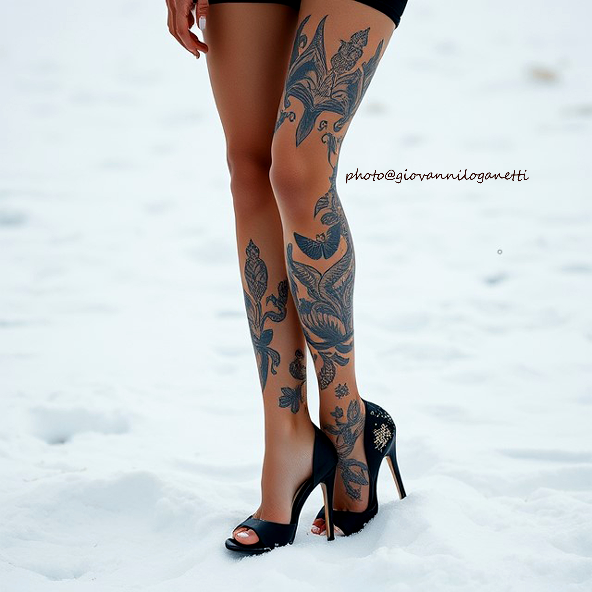 gambe nella neve