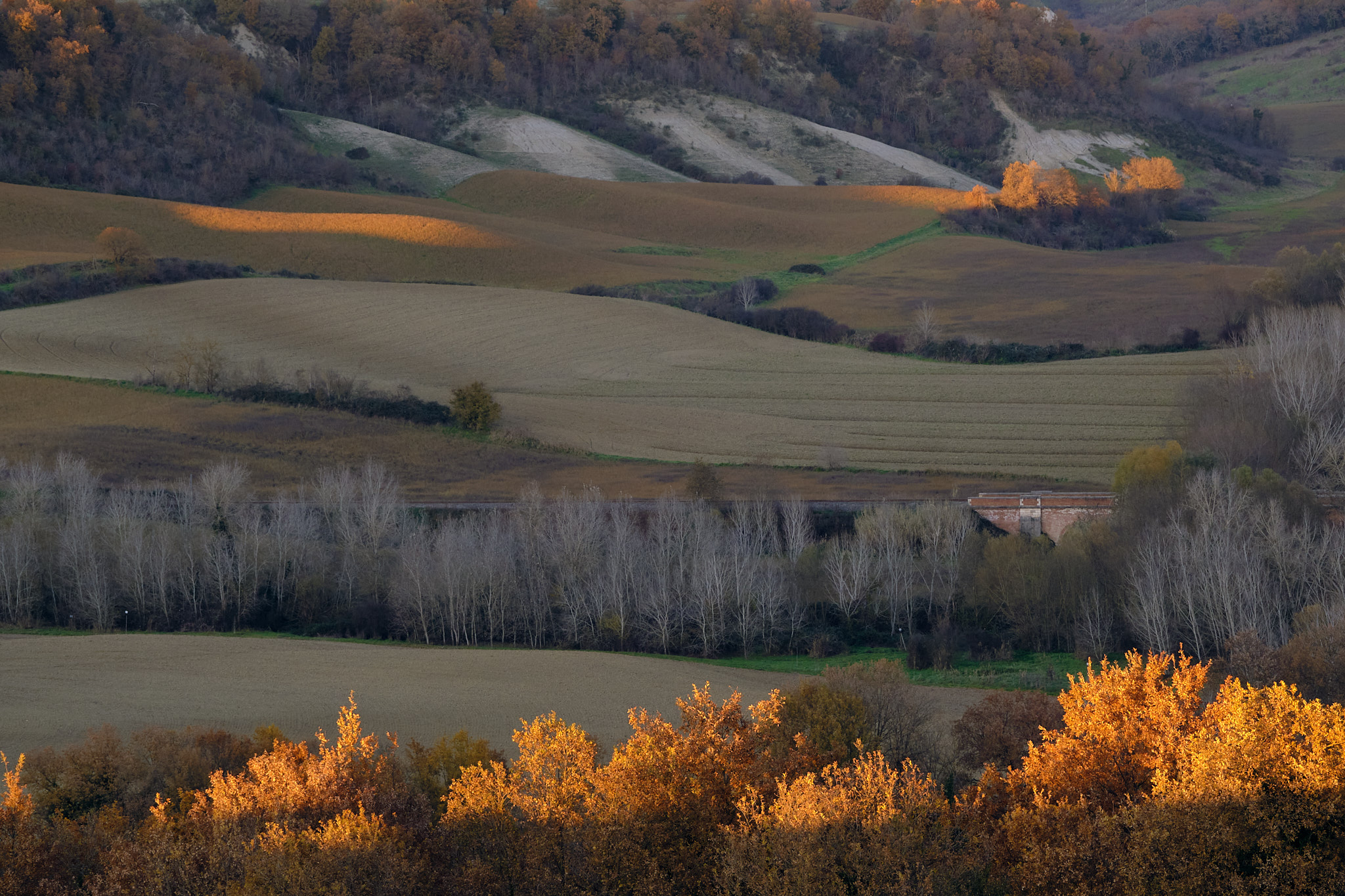 Valley at sunset