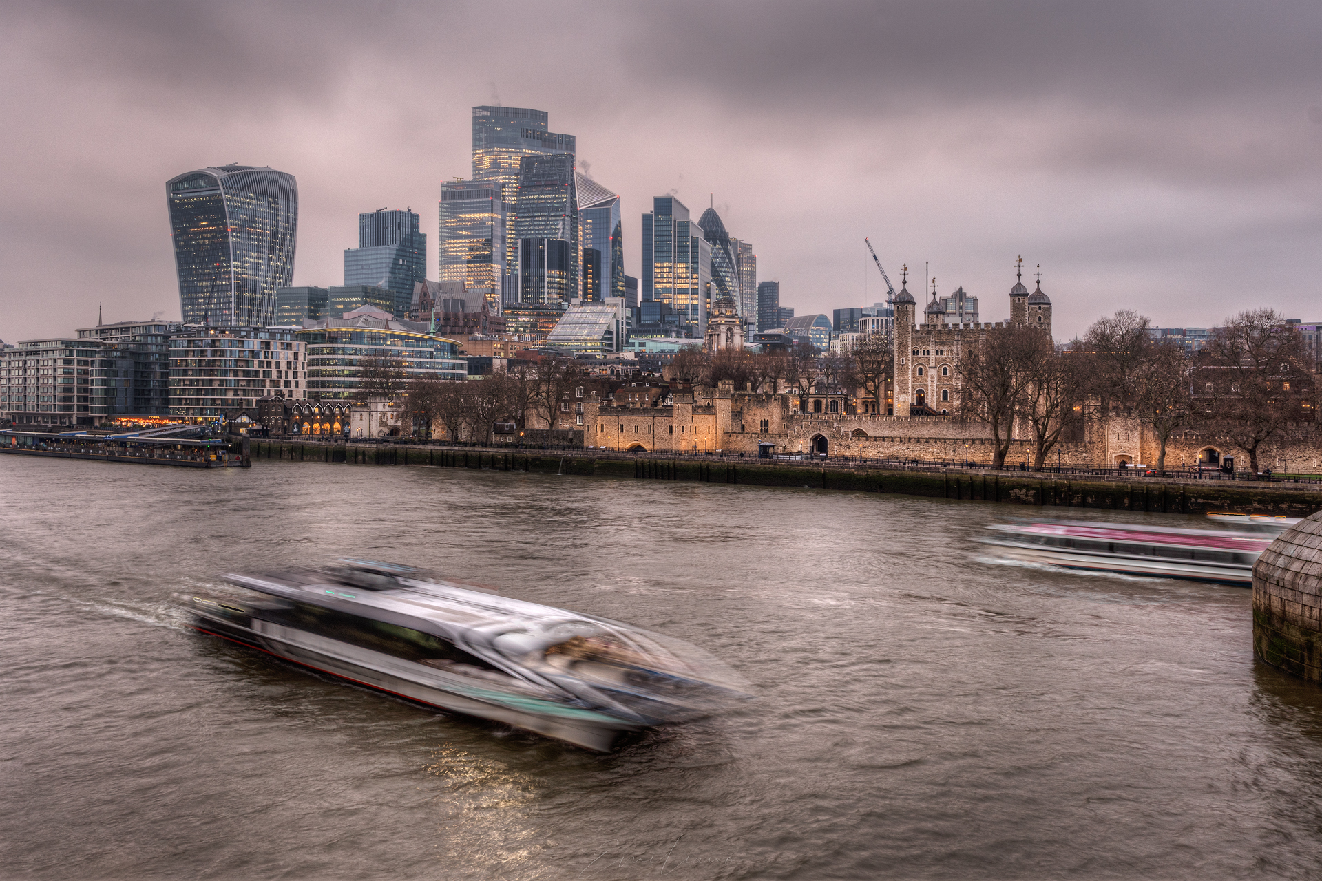 La city e la torre di Londra