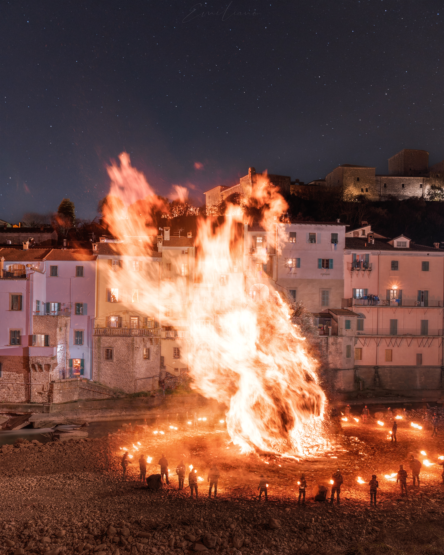 Bonfire in Pontremoli