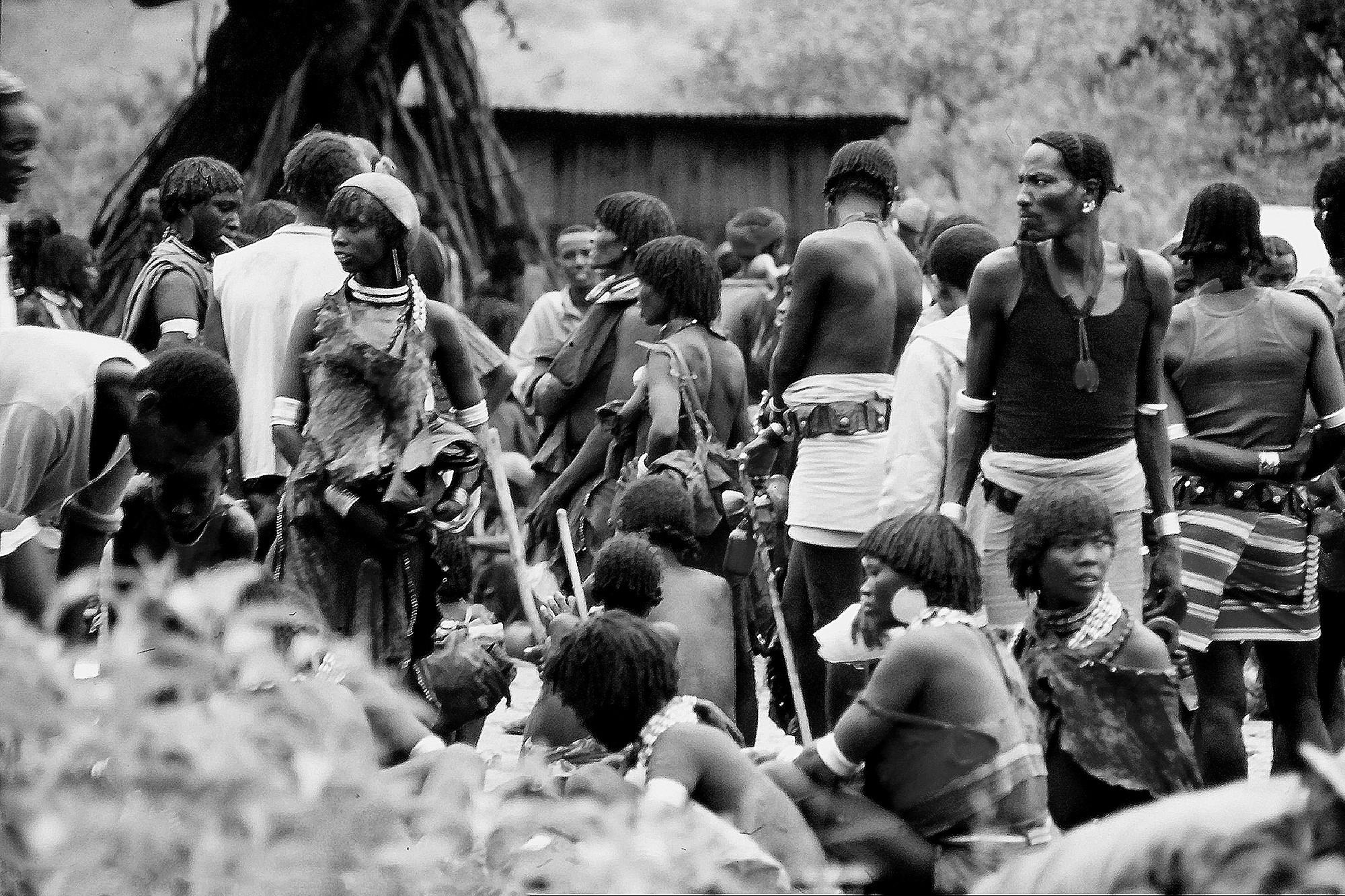 Etiopia 1998 - Movida in b/n -Villaggio dei Karo