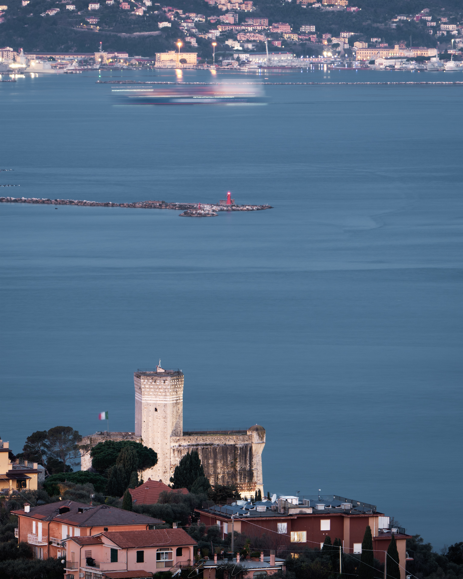 The castle of Lerici and the Gulf of Poets