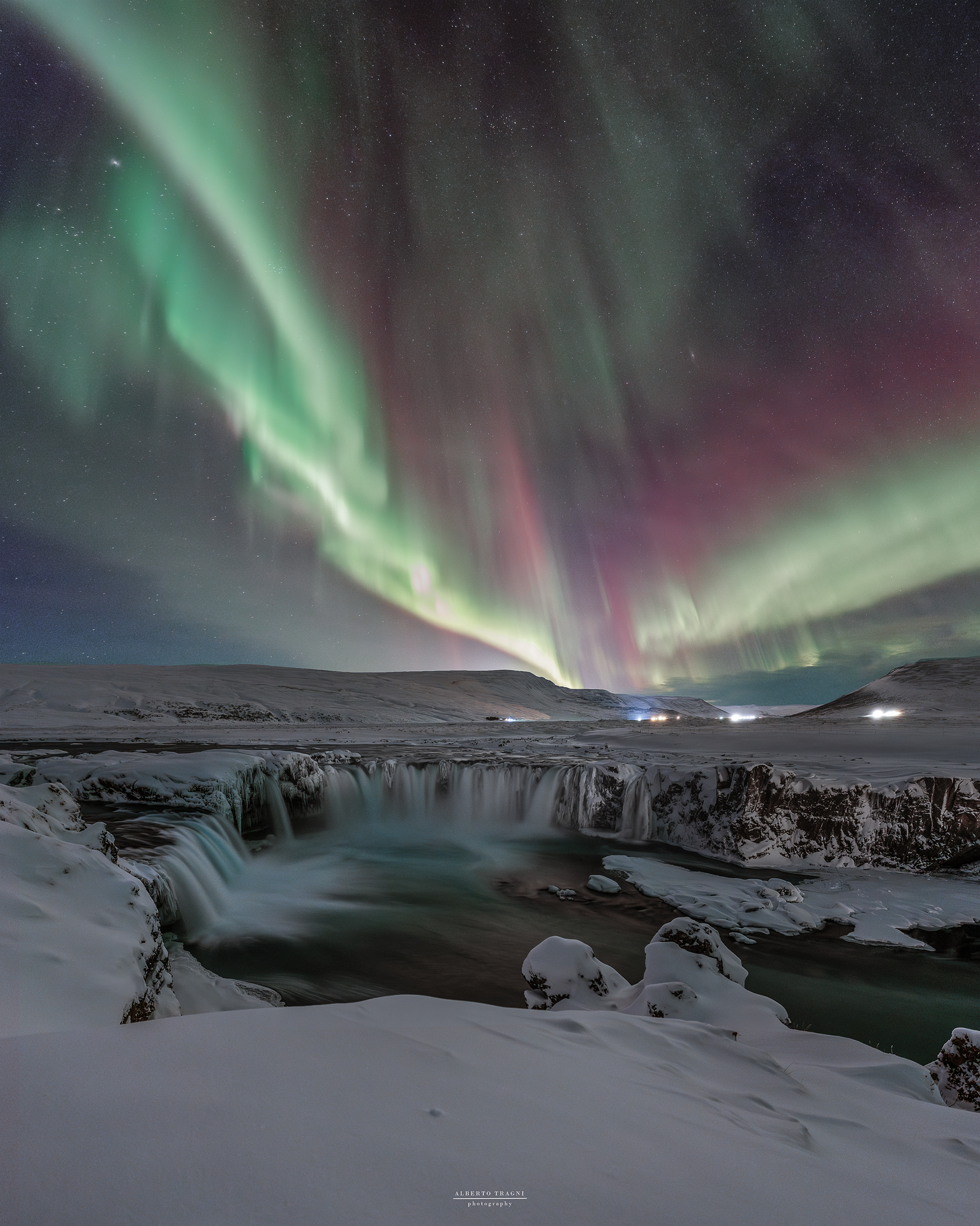 Cold night in Godafoss