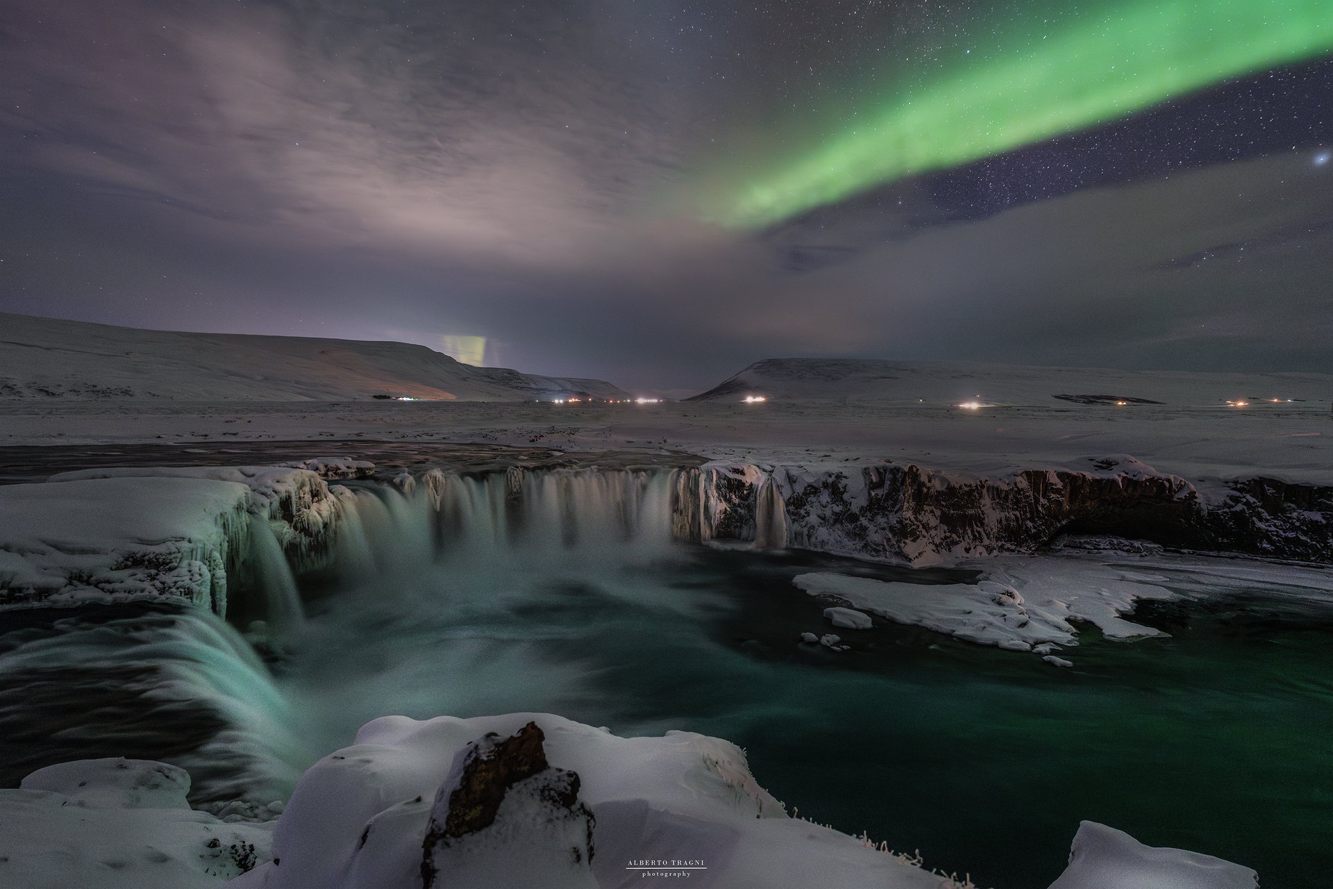Godafoss at the beginning of the evening