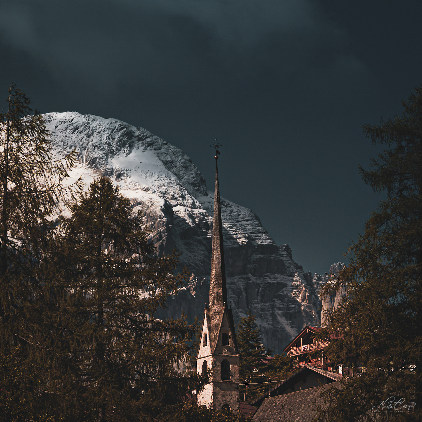 San Floriano with Monte Civetta