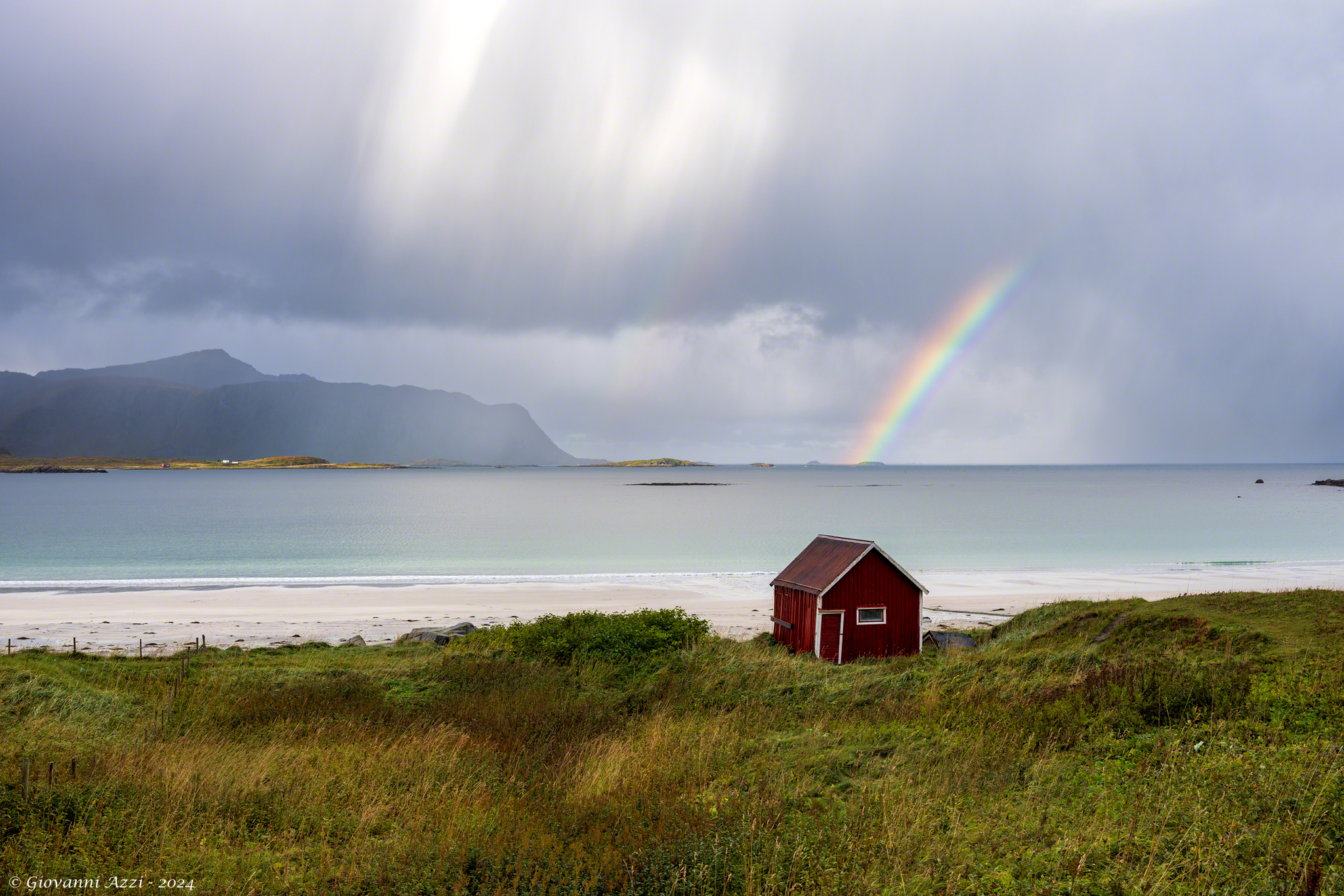 Little house and rainbow