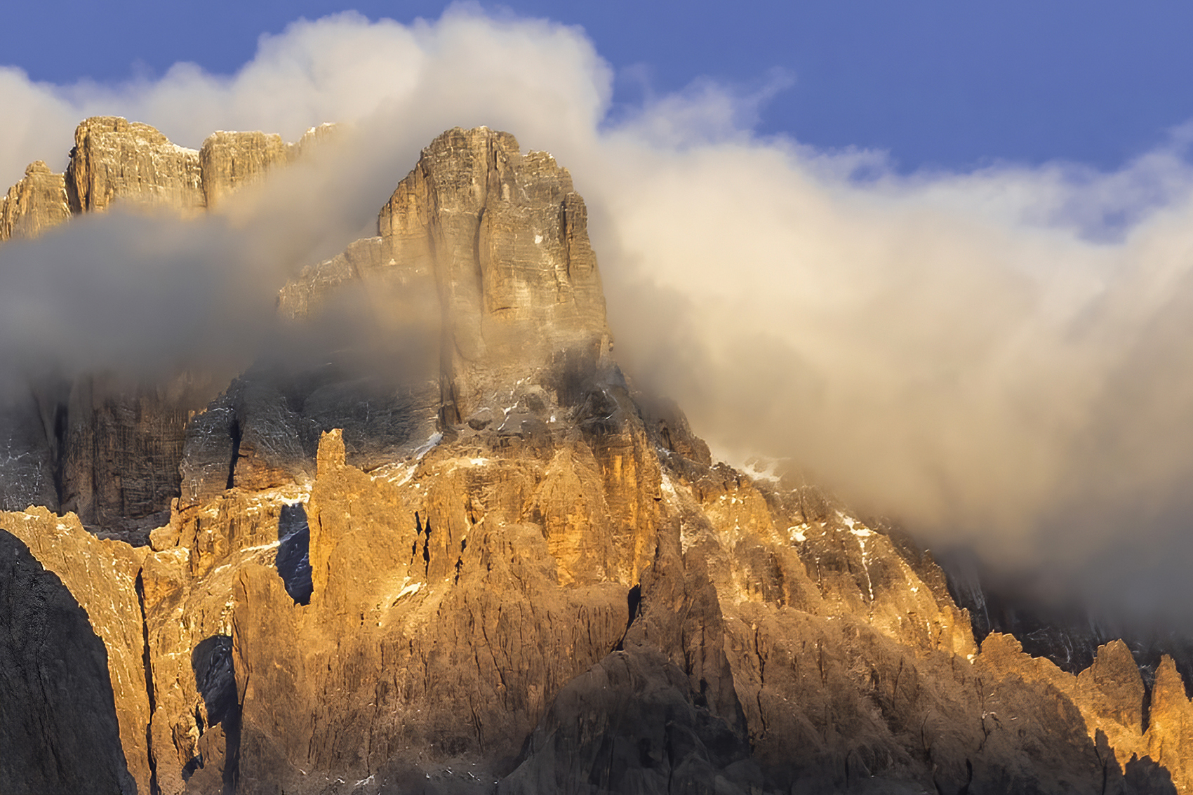 enrosadira at dawn on Mount Popera
