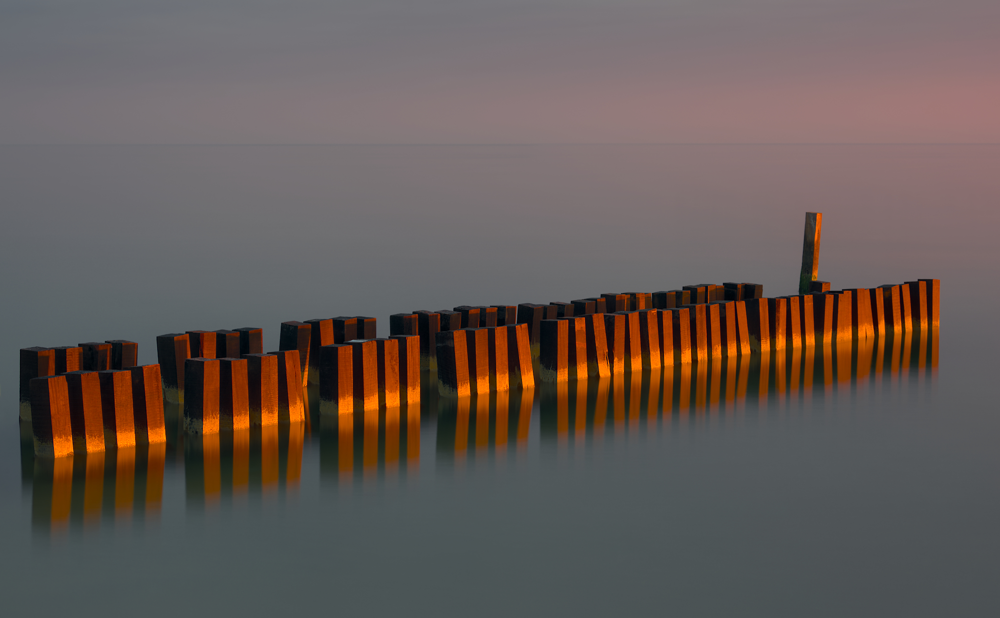 The dismantled pier