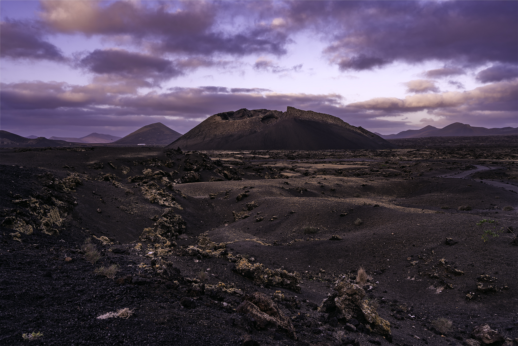 El Cuervo volcano at sunrise - Lanzarote