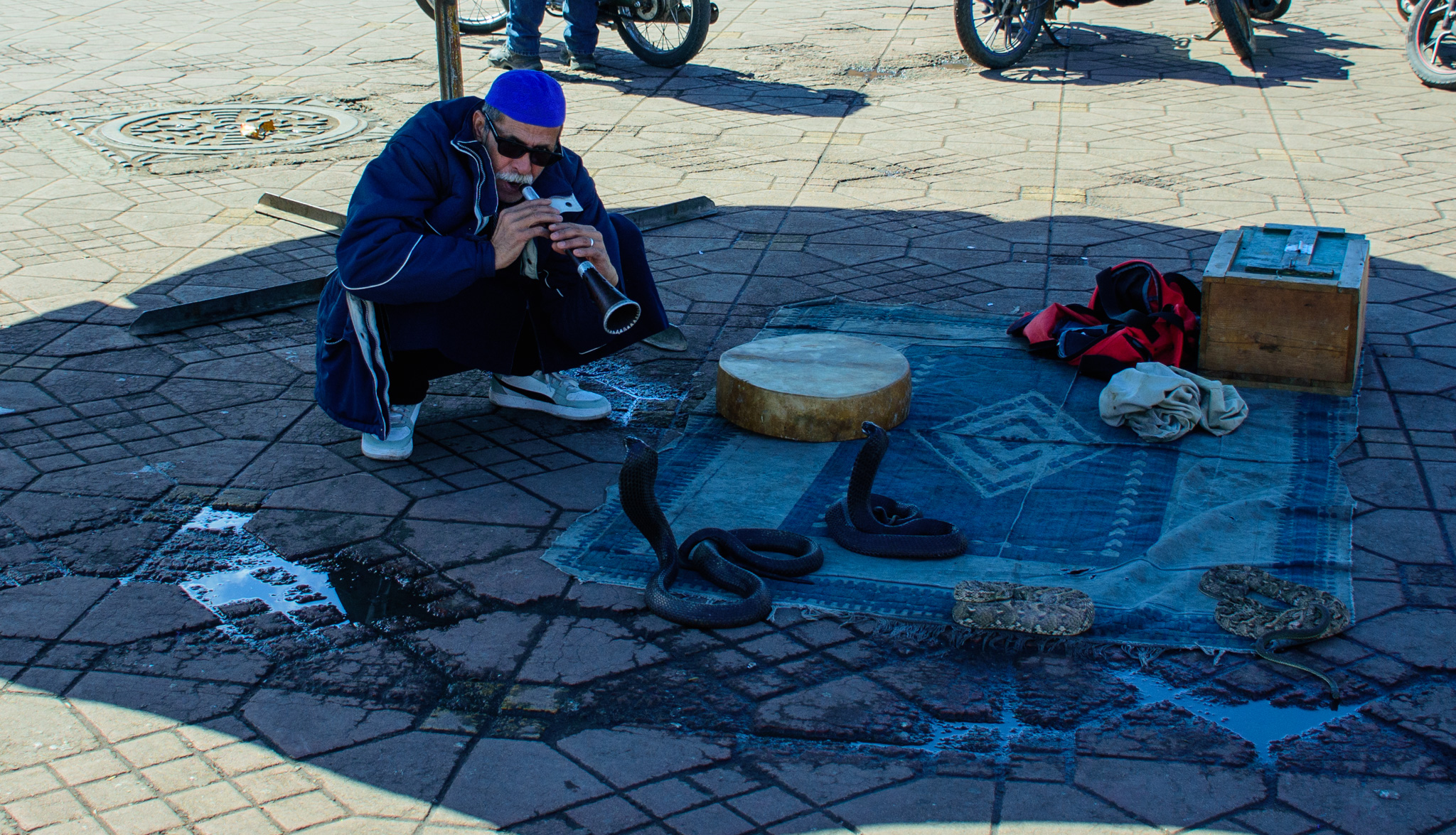 Jamaa el Fna Square Snake charmer