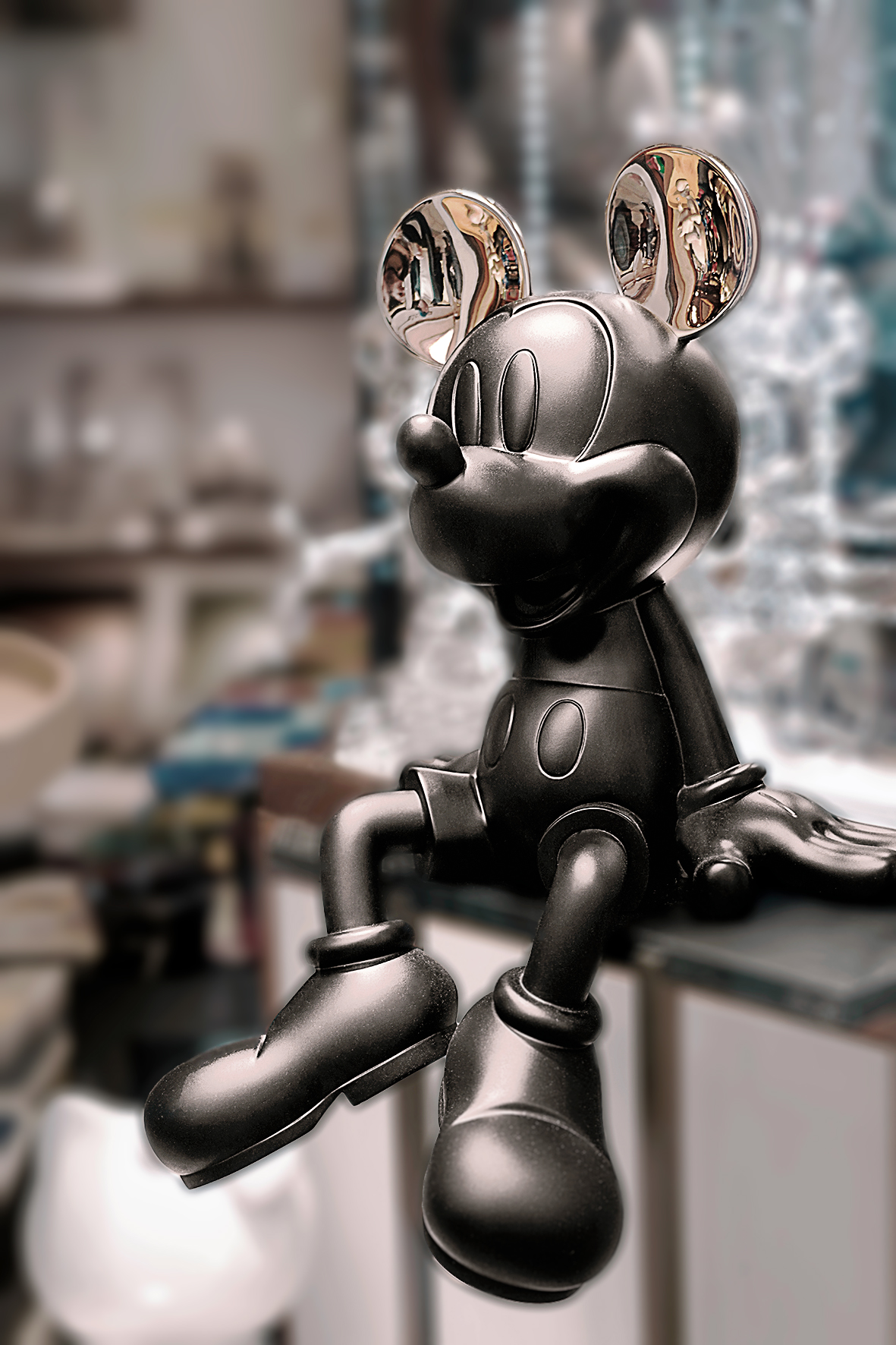 Mickey Mouse in the window