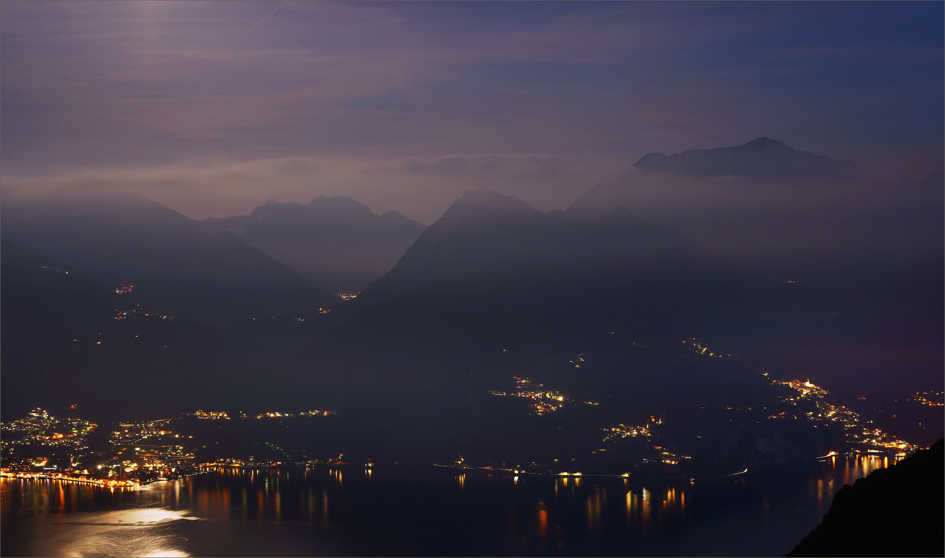 view from the Breglia Mountains