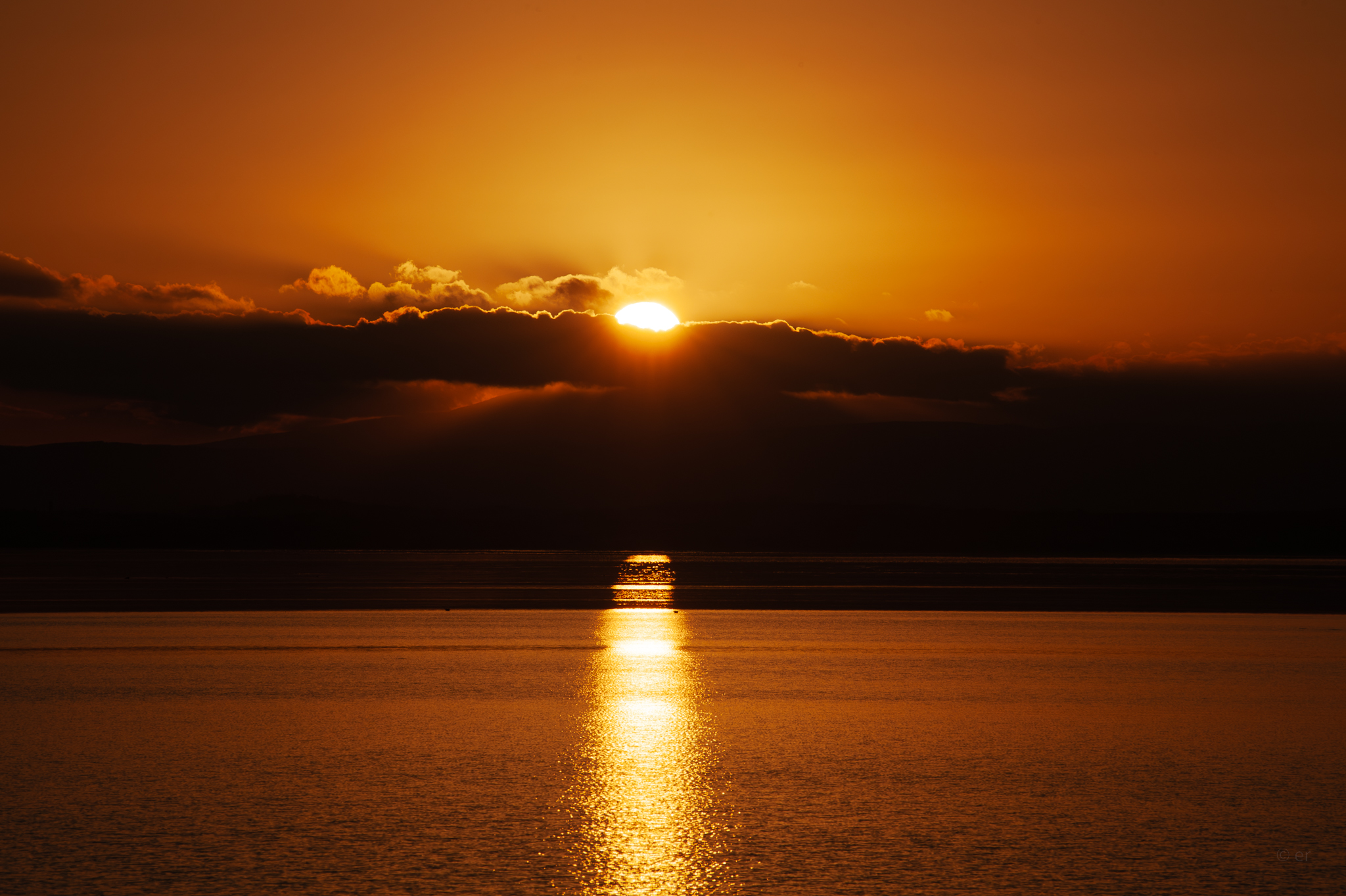 Sunset over the lake