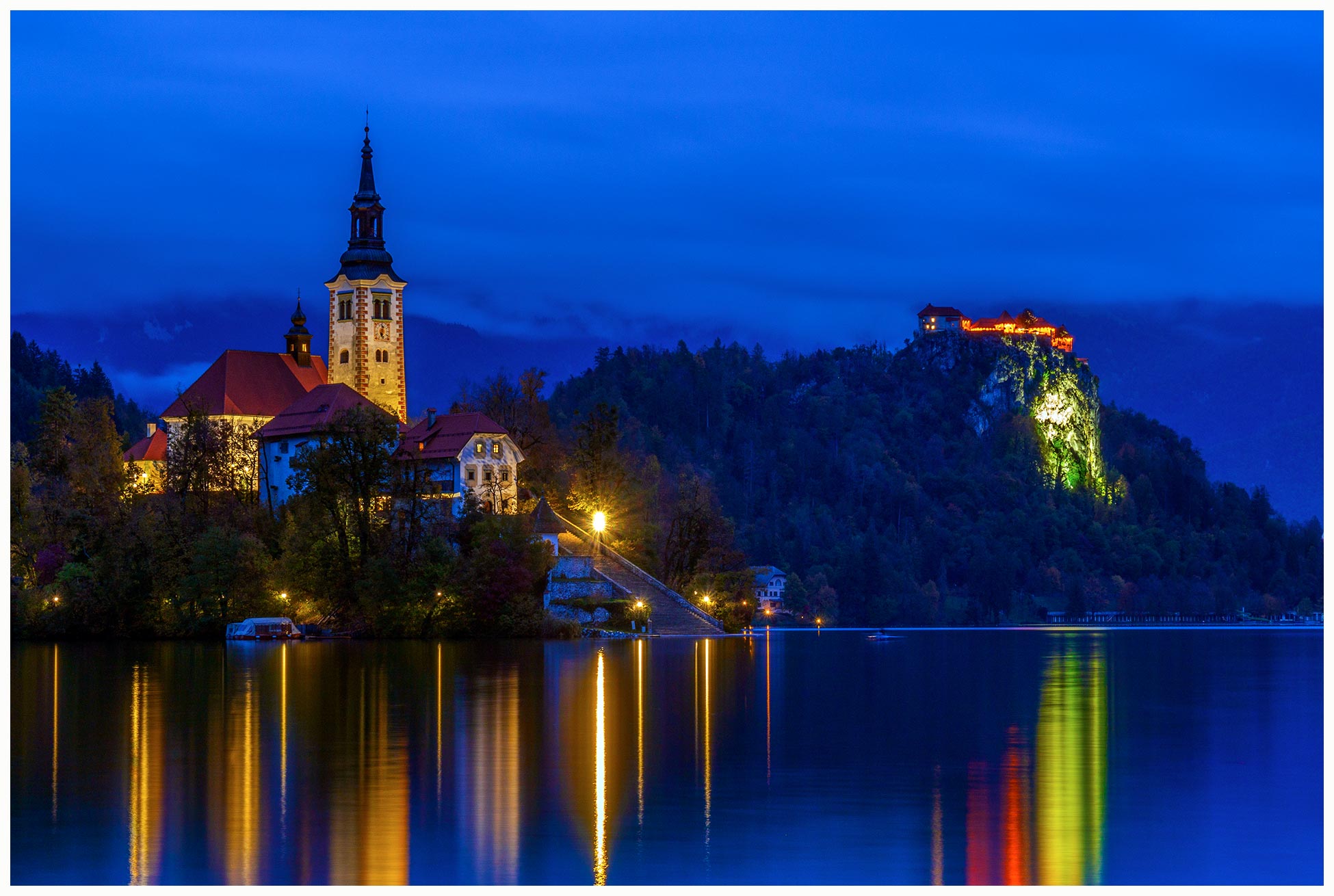 Blue hour in Bled
