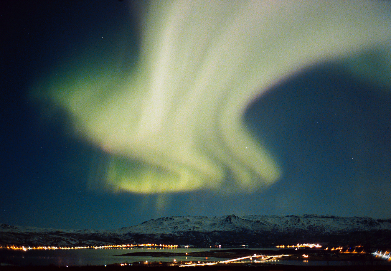 Northern lights on Portra 800