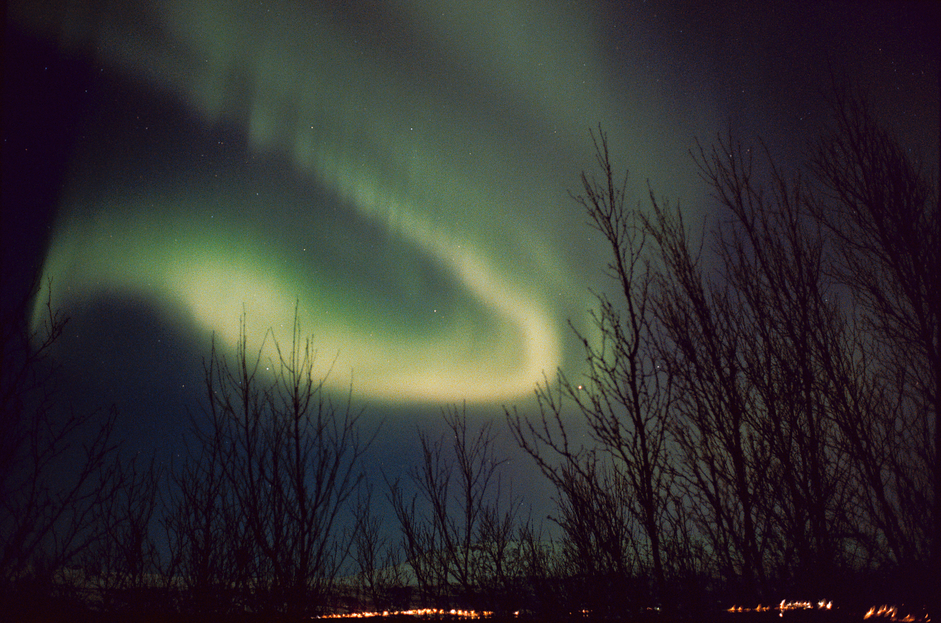 Northern lights on Portra 800