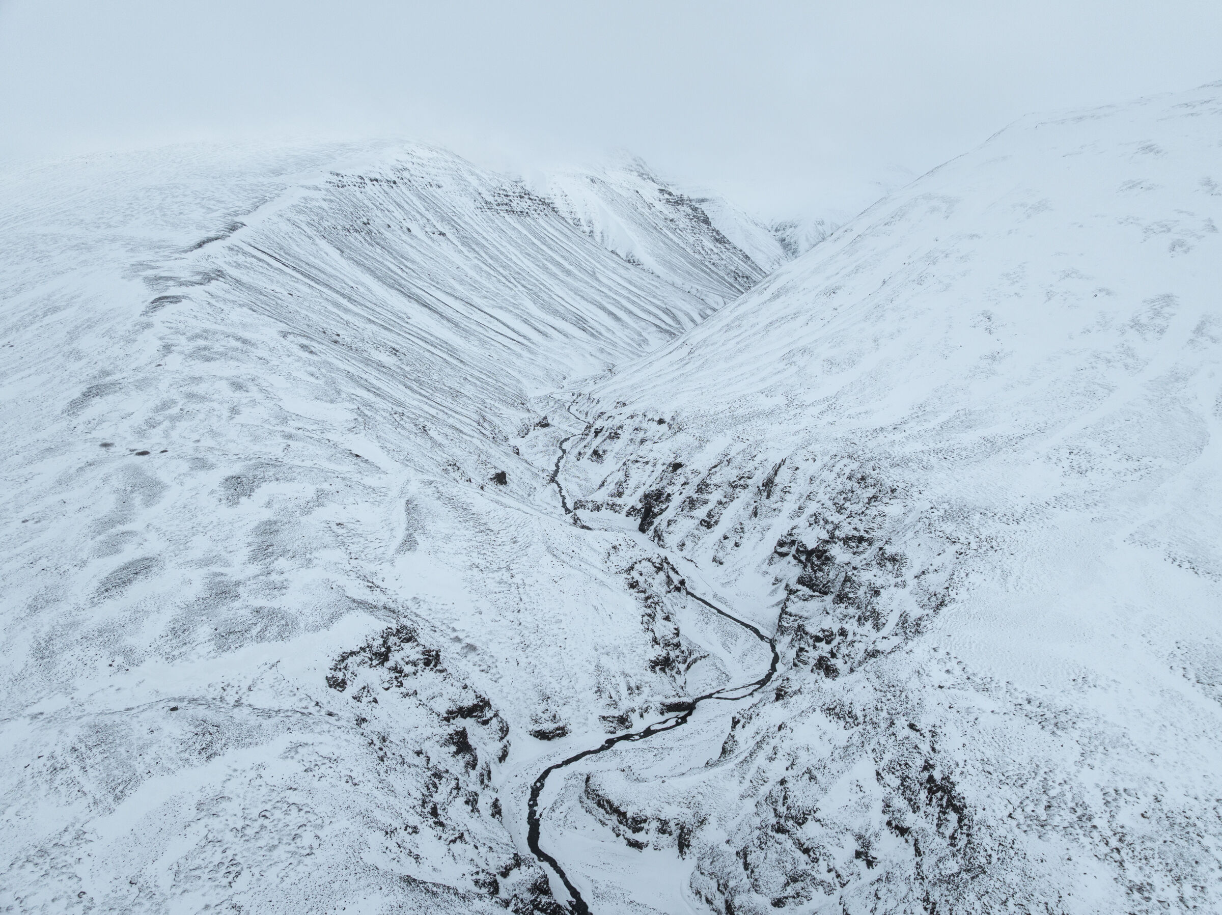 The creek in the mountains of the north
