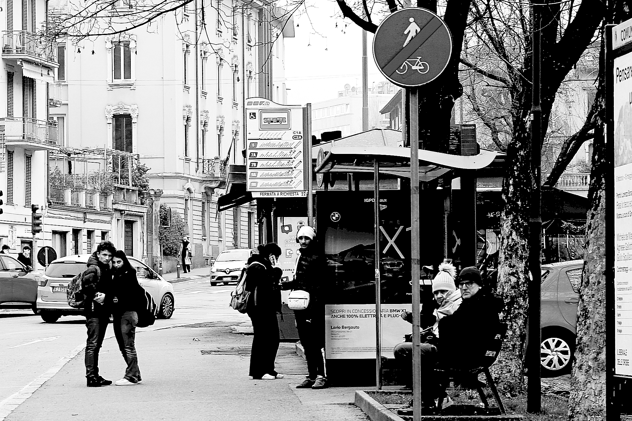in town
