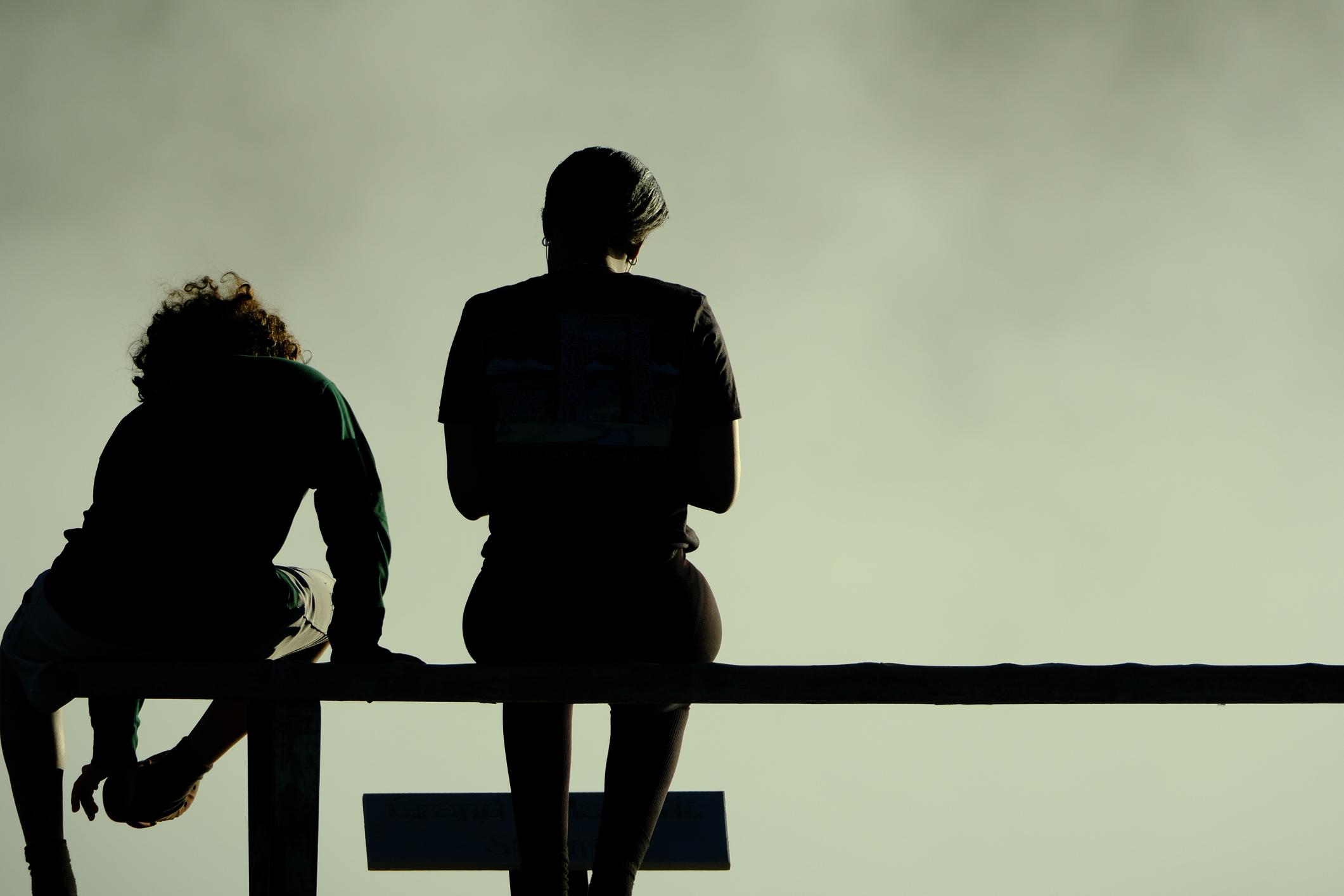 People in silhouette