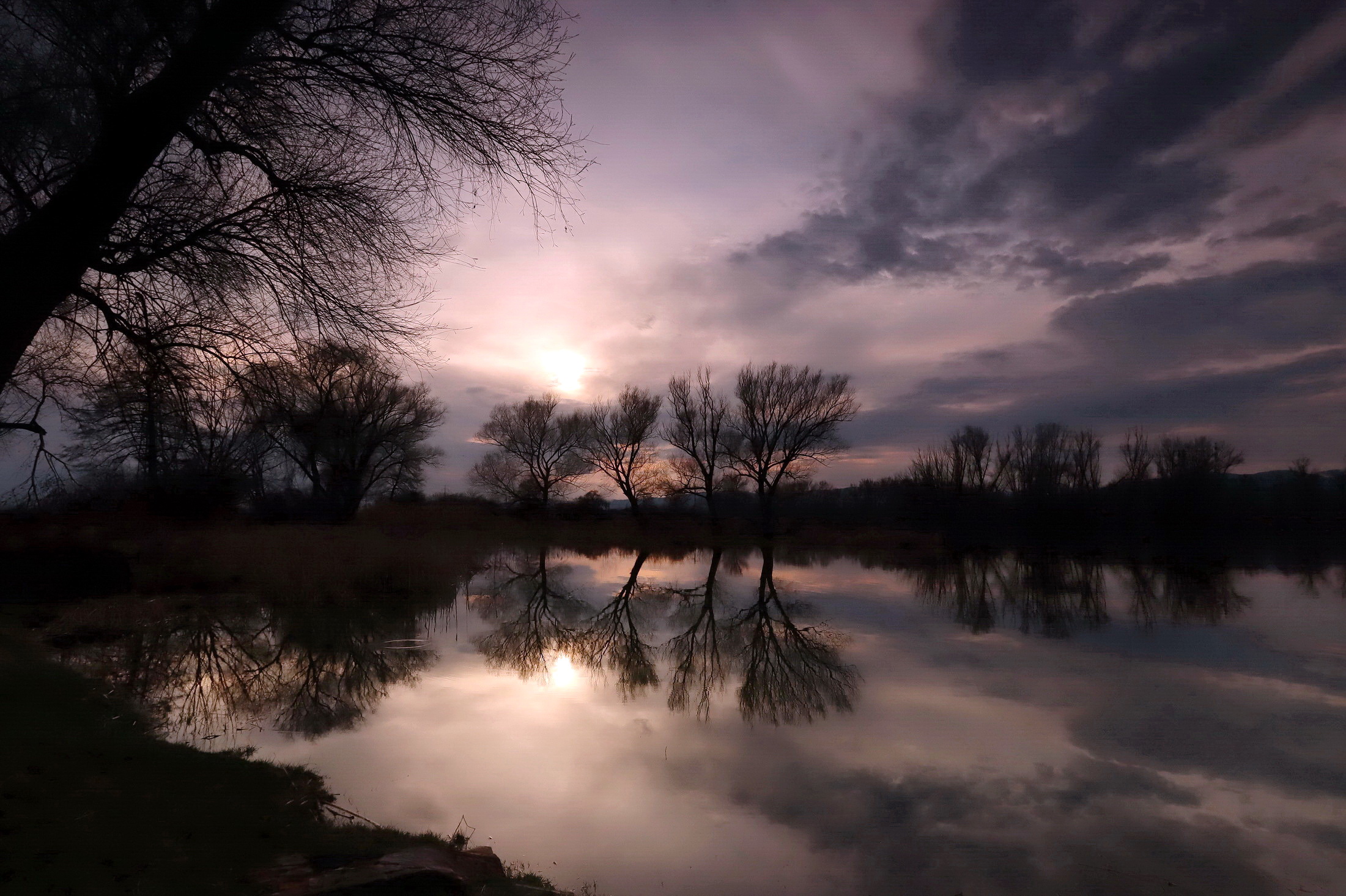 at sunset