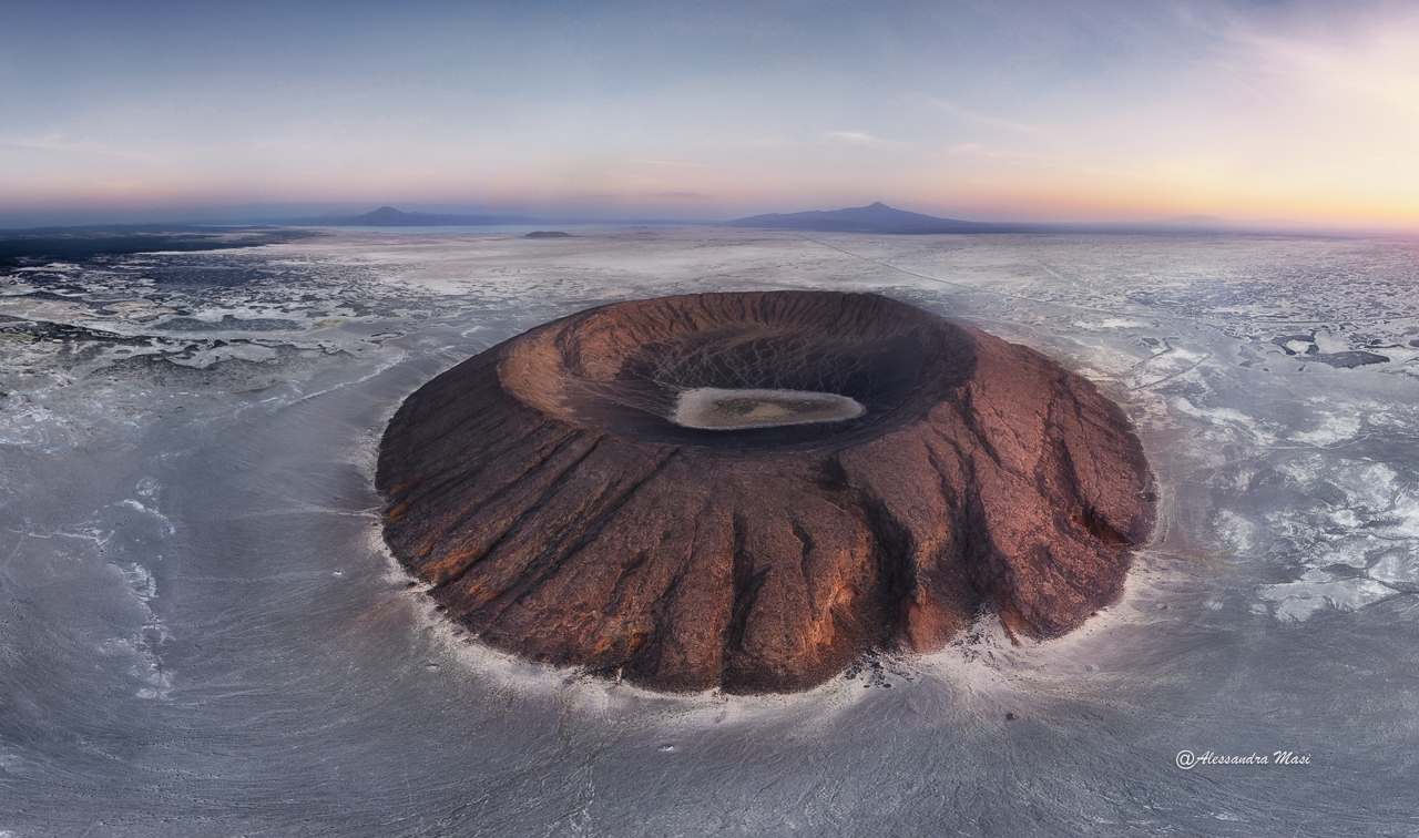 Volcanic cone around Lake Afdera, Ethiopia