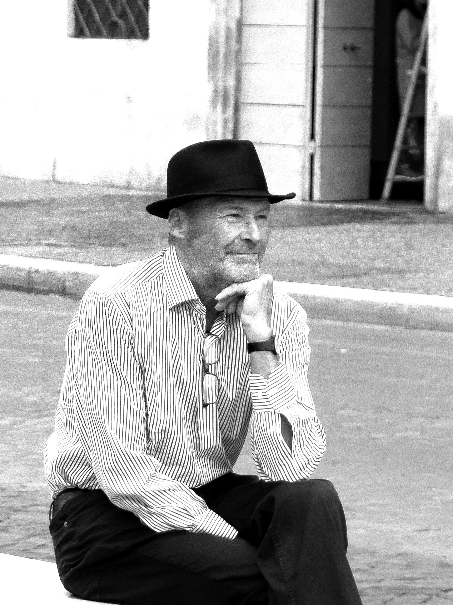 ... in thought...