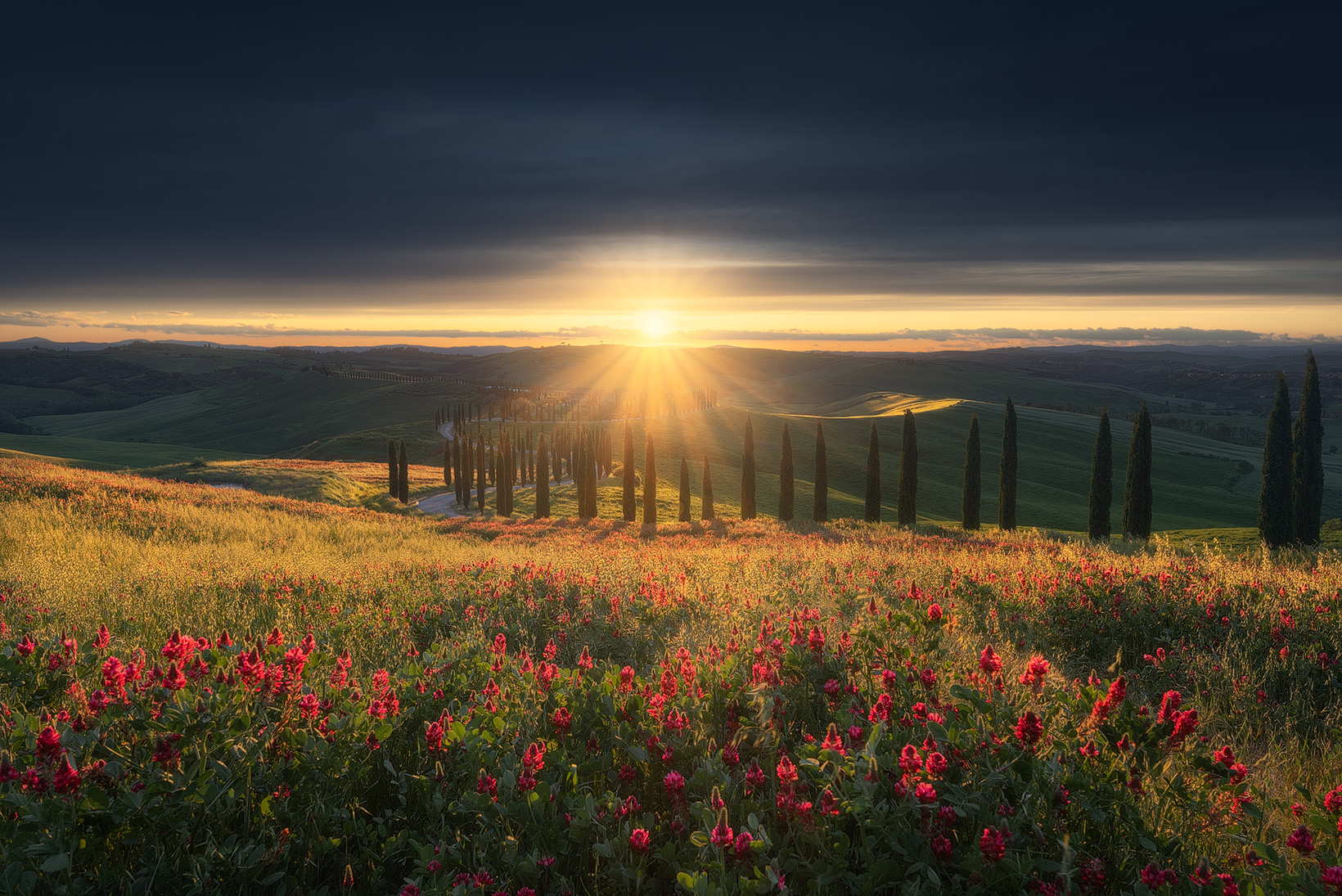 Tramonto sulle Crete Senesi
