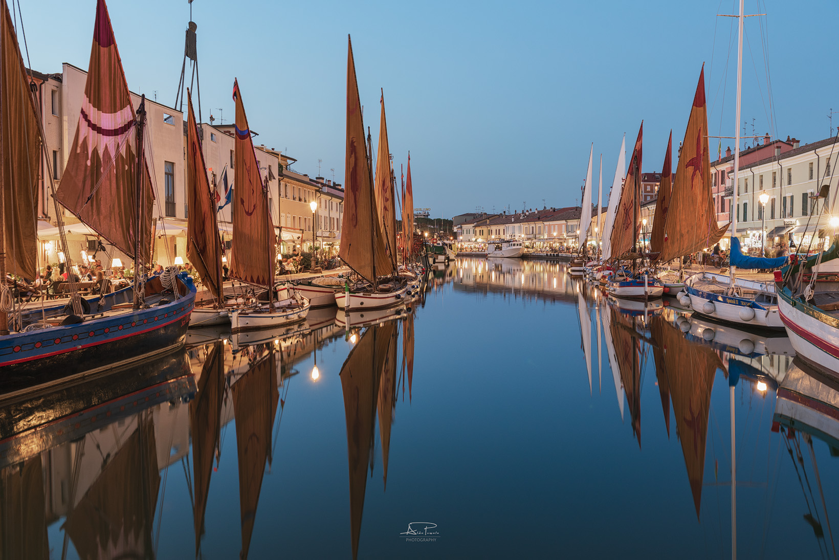 Cesenatico and the evening lights