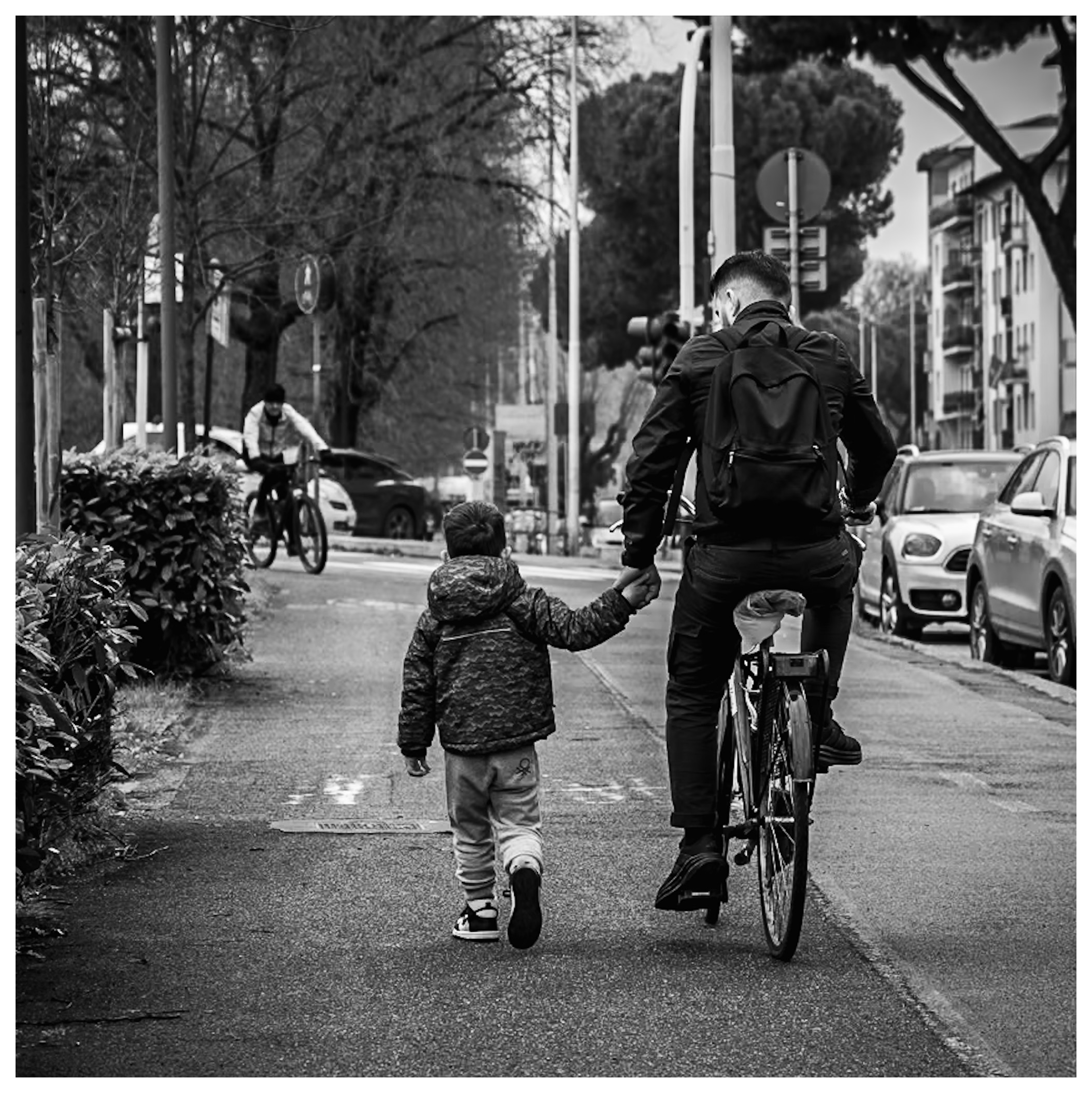 Insegnando al babbo ad andare in bici…