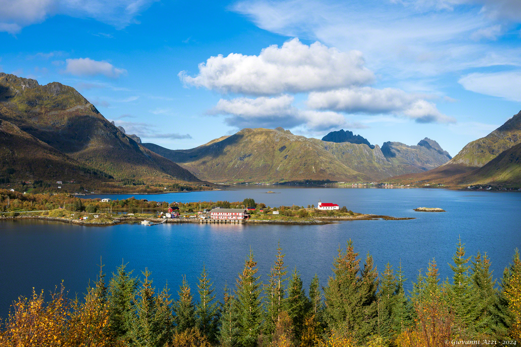 Sunny Norwegian landscape