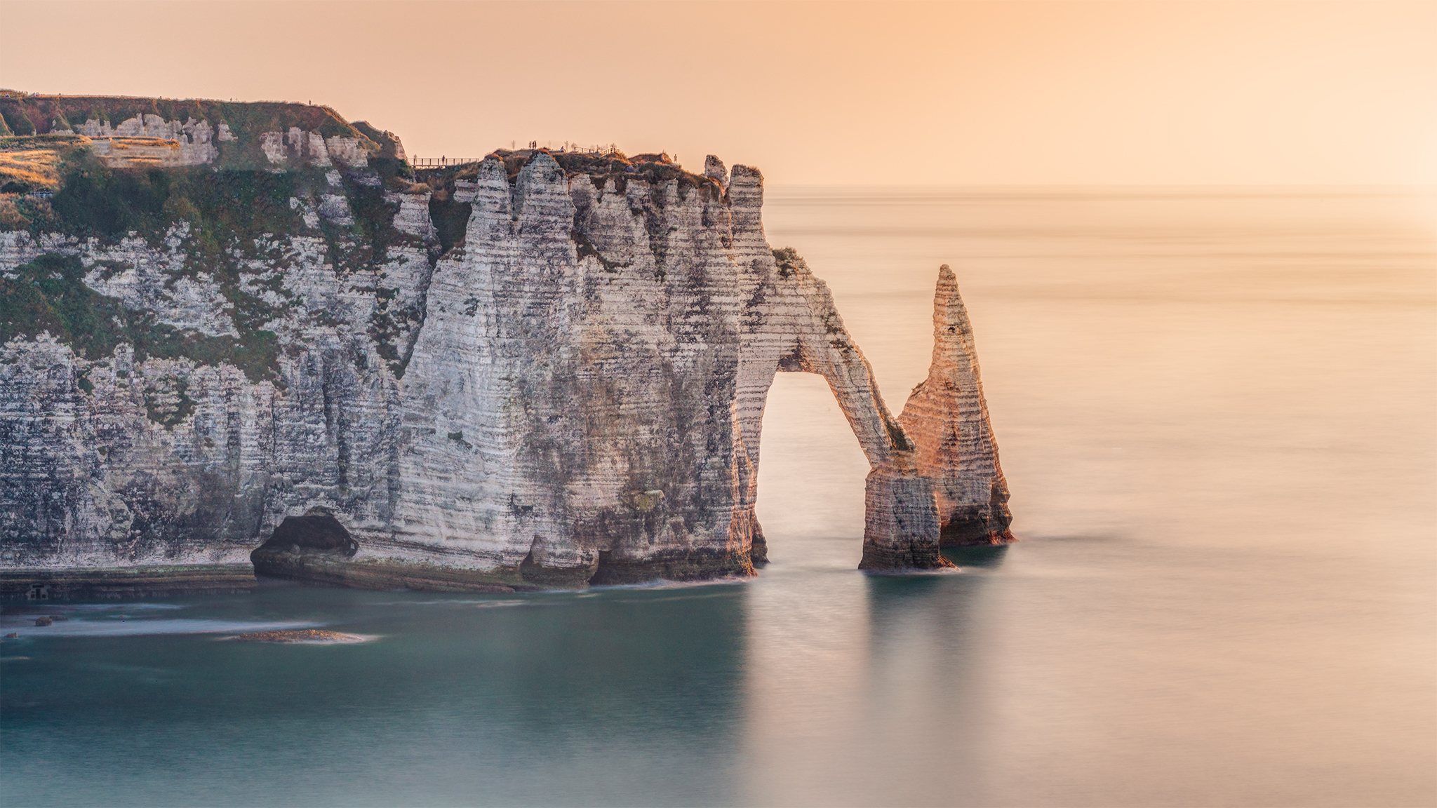 Tramonto alle Falesie di Etretat