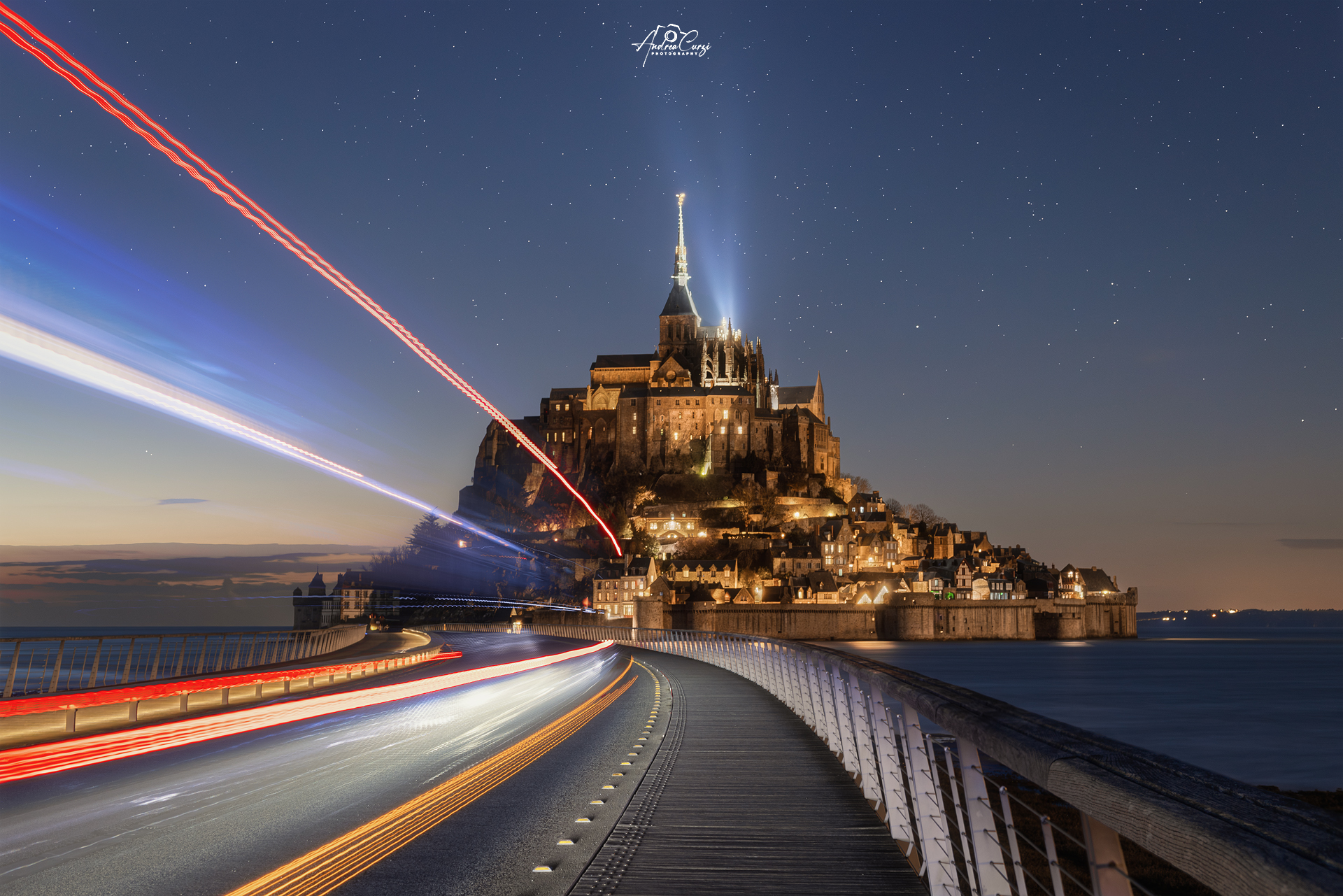 The blue hour on Mont Saint Michel