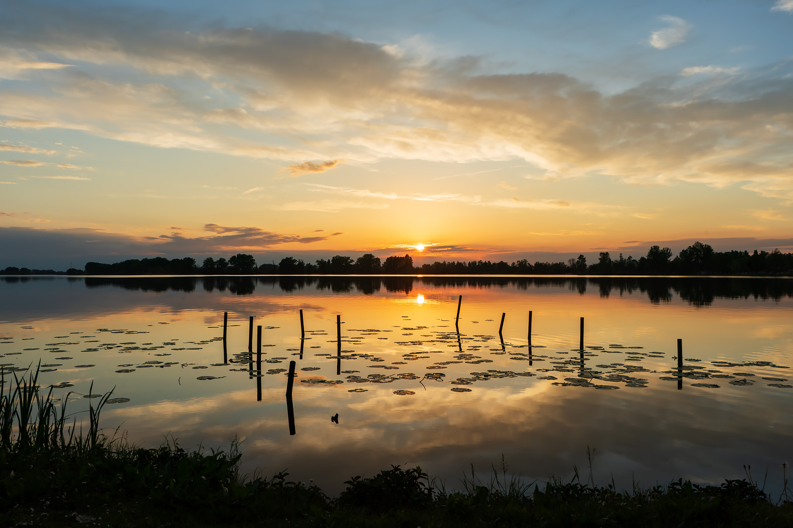 Sunset on the Mincio River