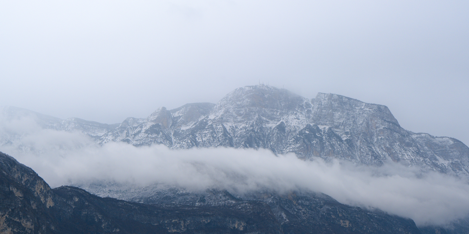 Paganella in the clouds